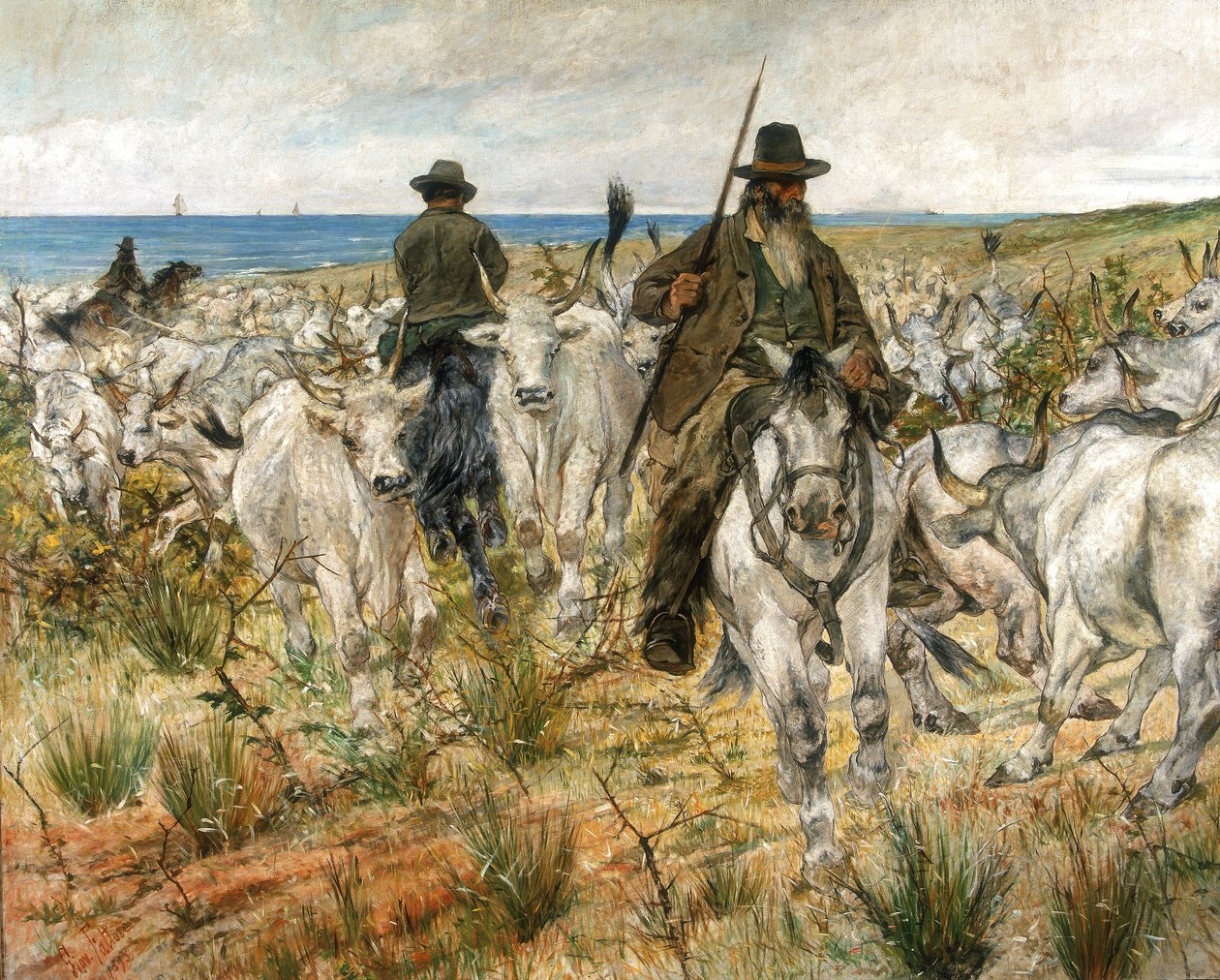 Marshland besättningar, 1893 av Giovanni Fattori