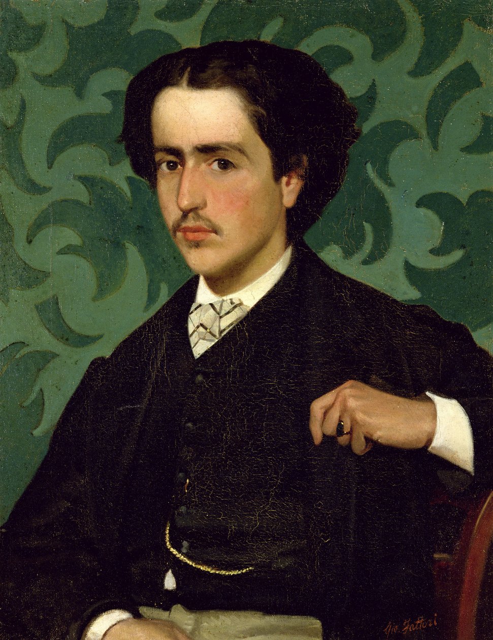 Porträtt av en ung man av Giovanni Fattori