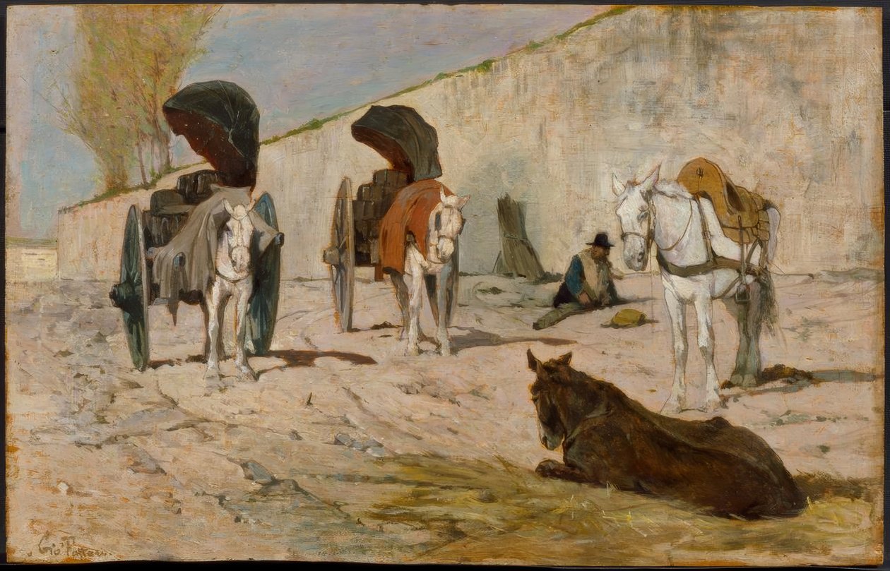 Romerska gravhögar av Giovanni Fattori