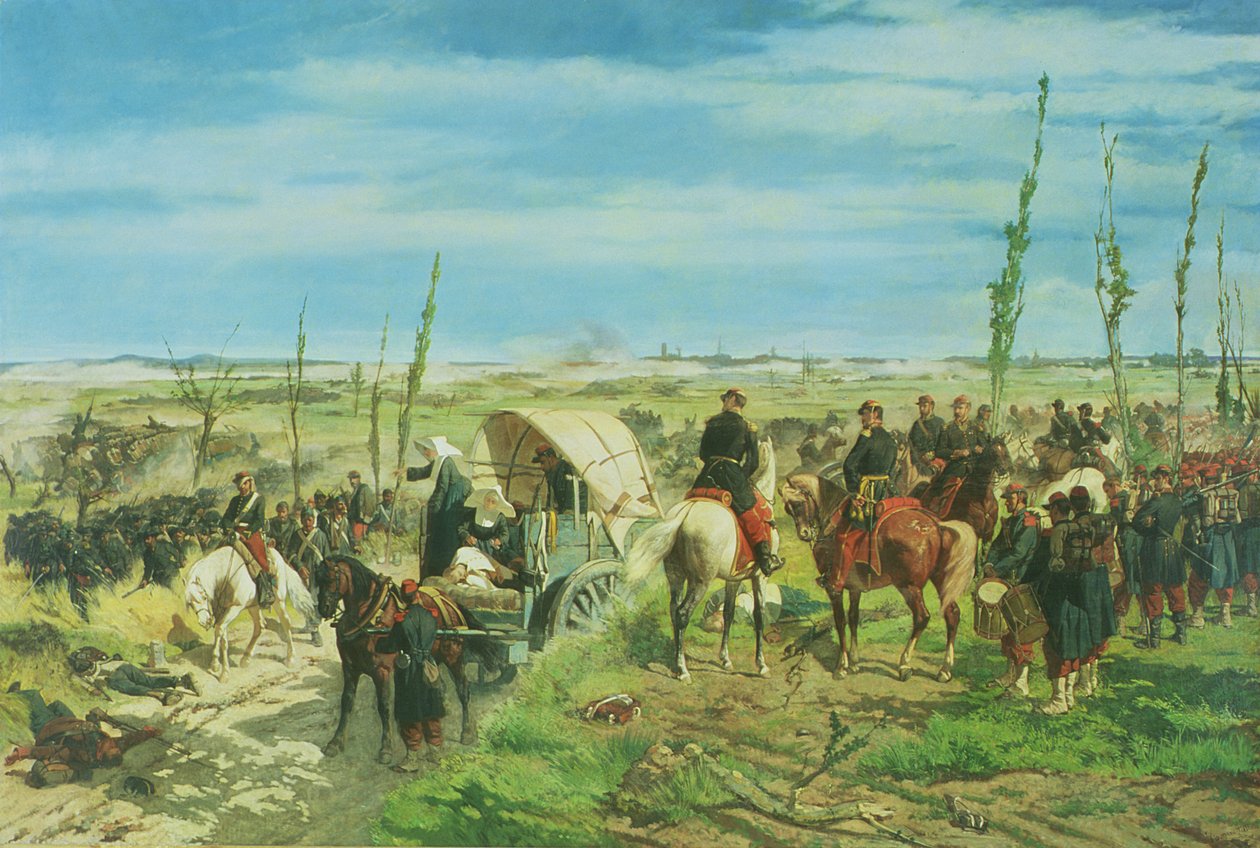 Det italienska lägret vid slaget vid Magenta, juni 1859 av Giovanni Fattori