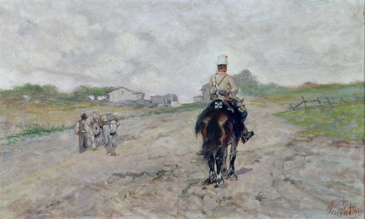 Den lätta kavallerist av Giovanni Fattori