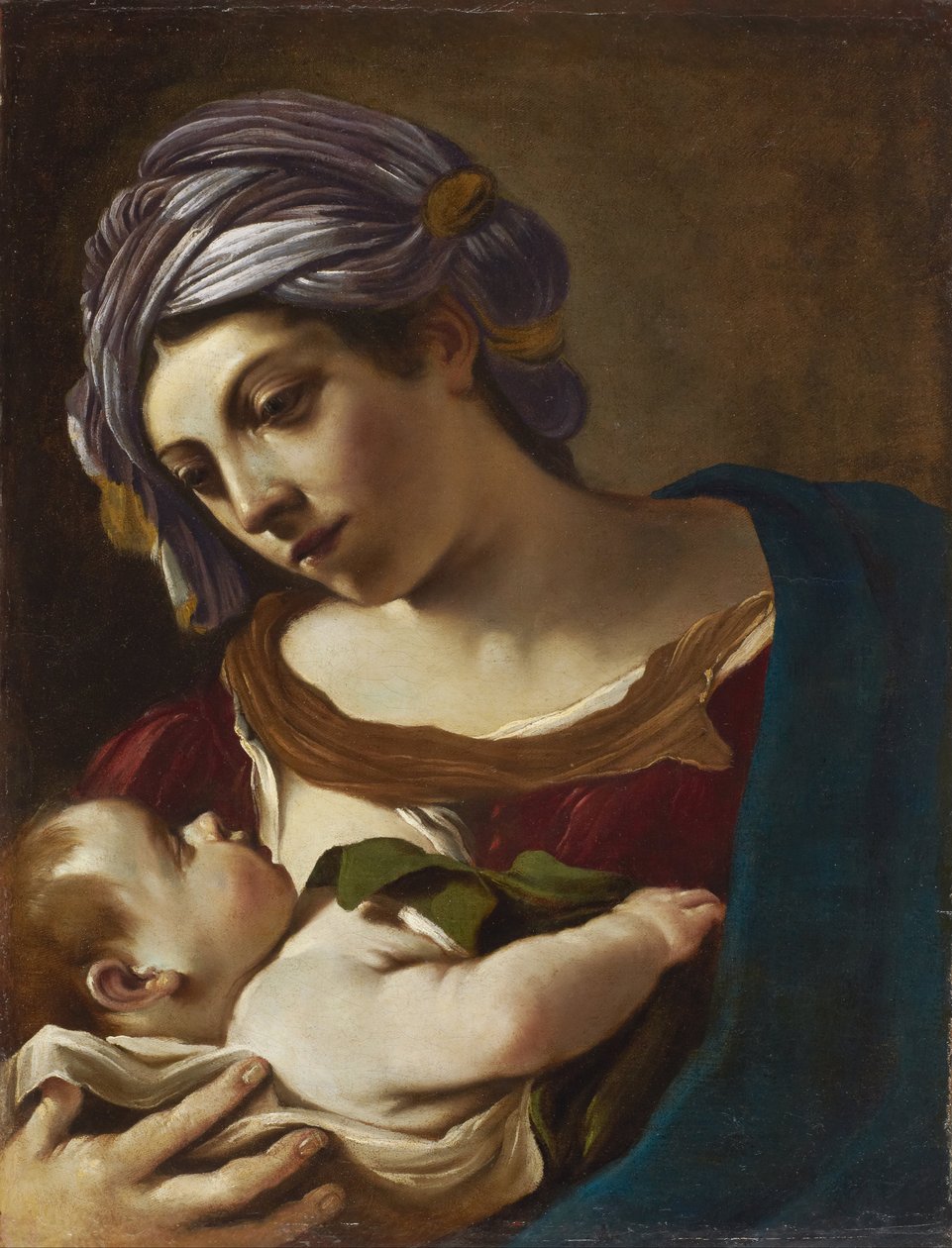 Madonna och barn av Giovanni Francesco Barbieri