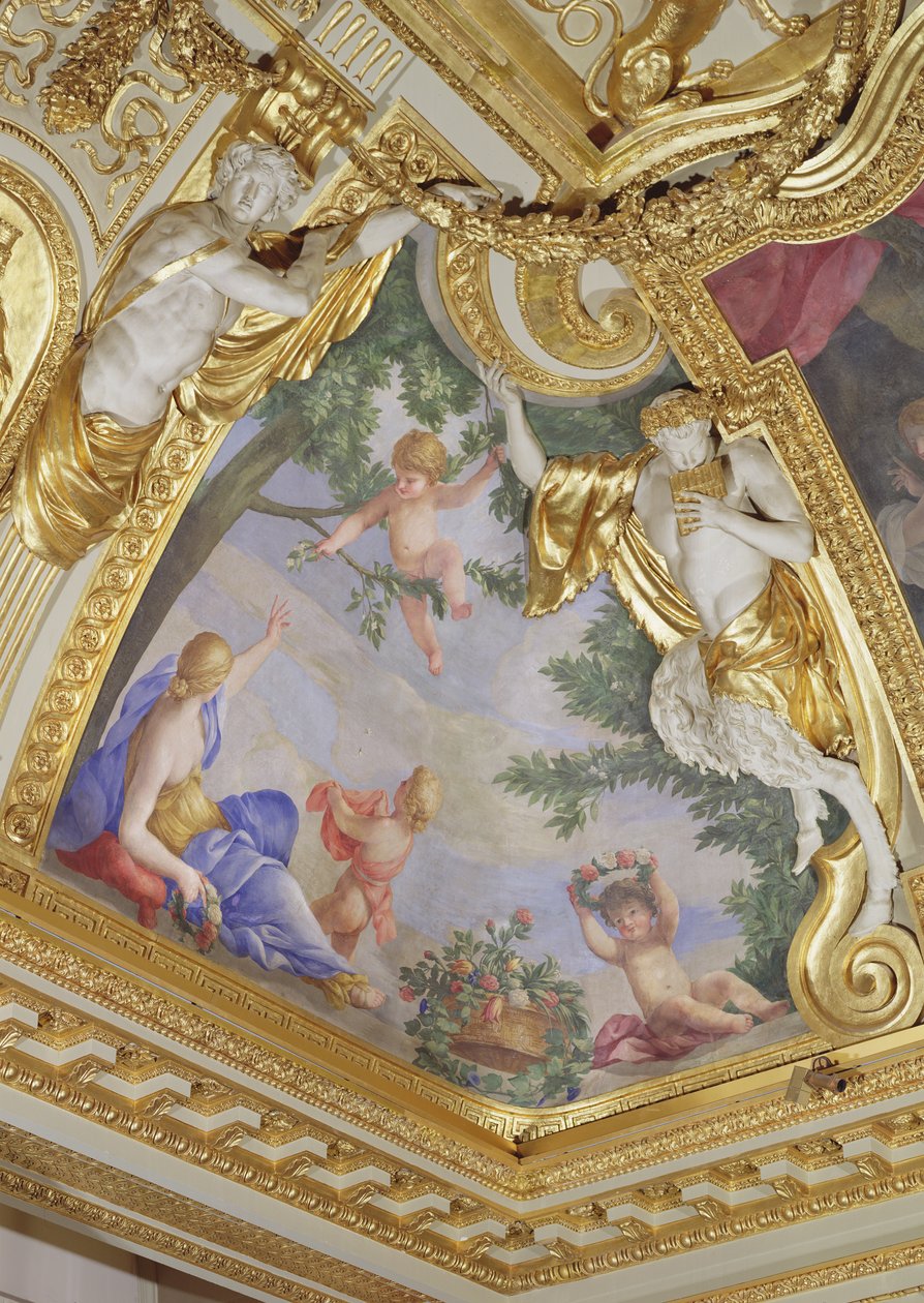 Allegori över våren, 1655-58 (väggmålning) av Giovanni Francesco Romanelli