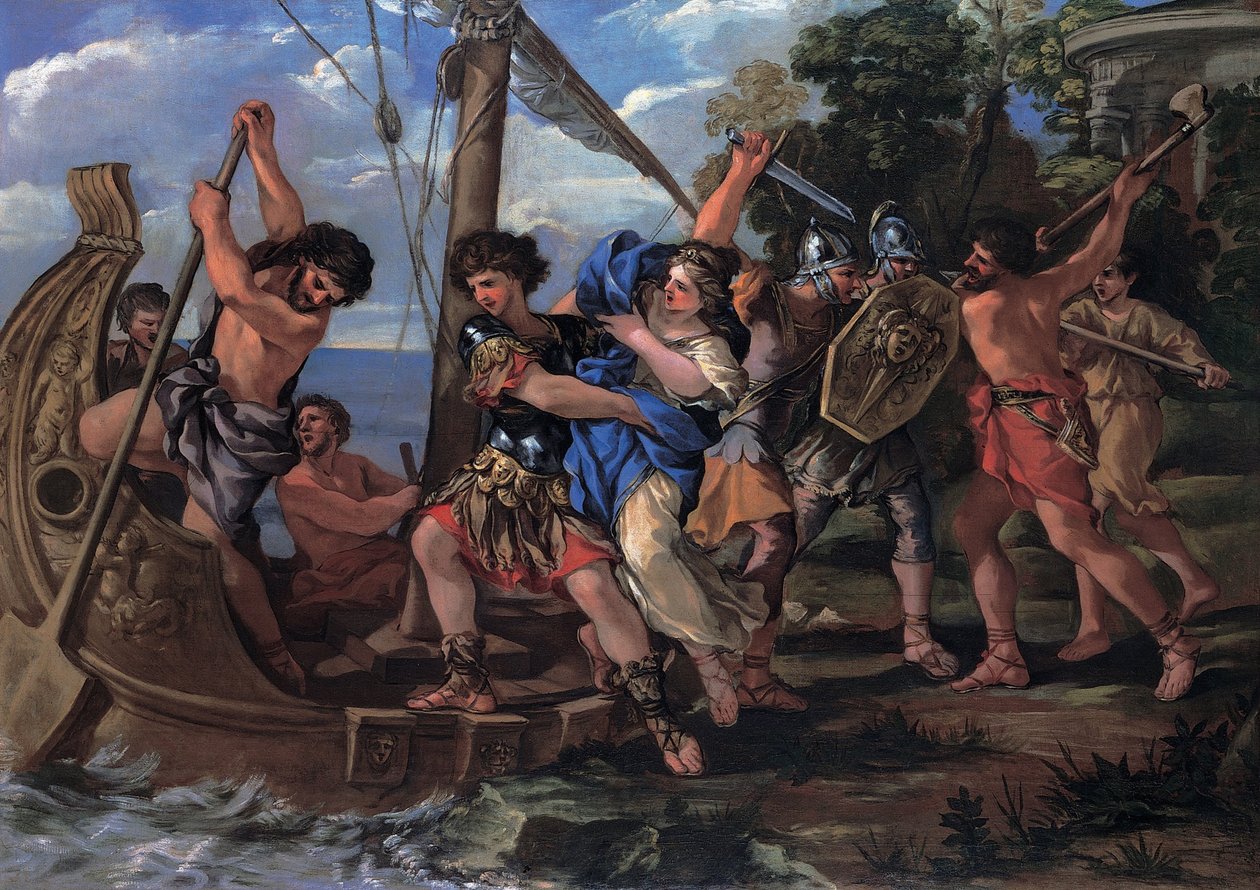 Elena -kidnappningen av Giovanni Francesco Romanelli