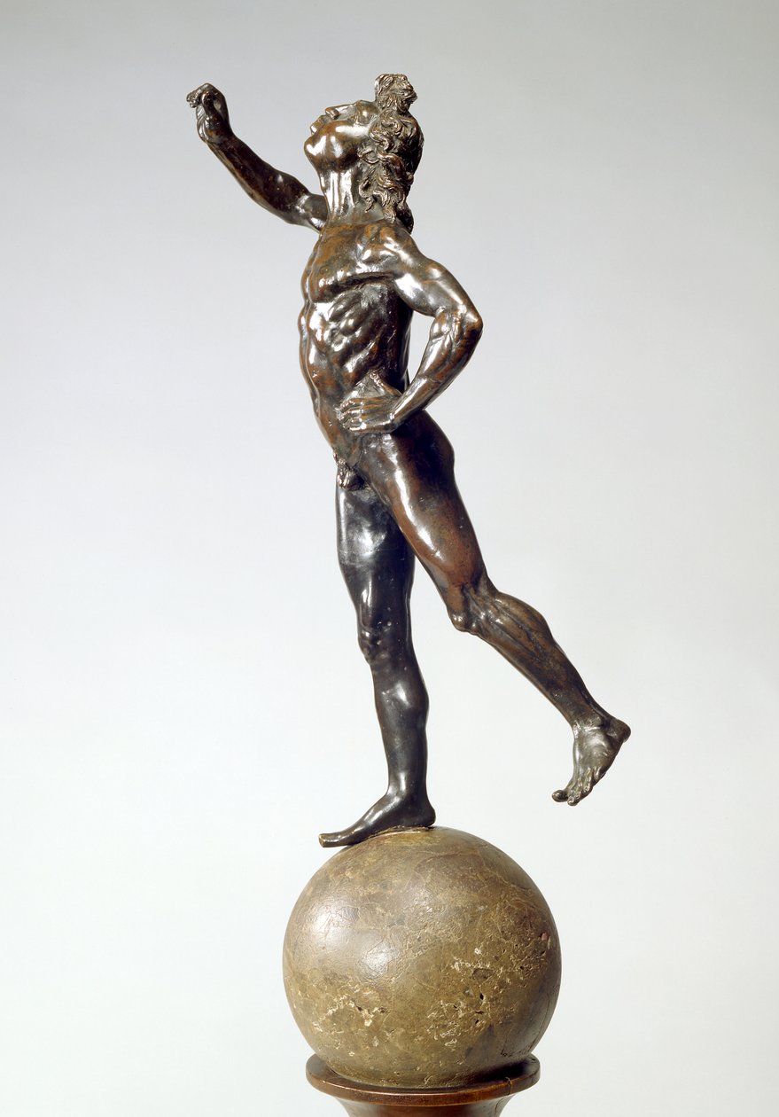 Mercury Taking Flight, c.1515 (kopparlegering, breccia och trä) av Giovanni Francesco Rustici
