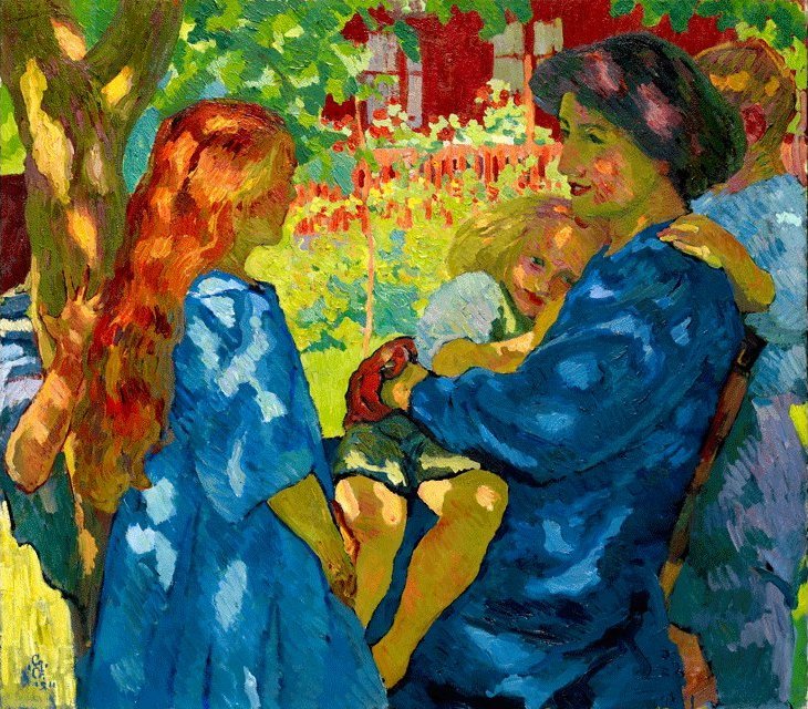  Family Portrait Under the Elder Treen av Giovanni Giacometti