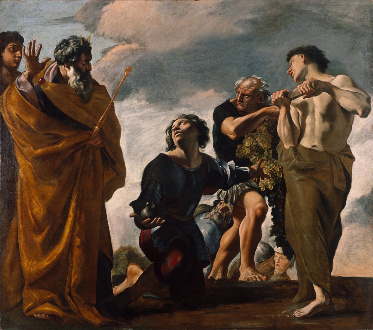 Moses och budbärarna från Kanaän av Giovanni Lanfranco