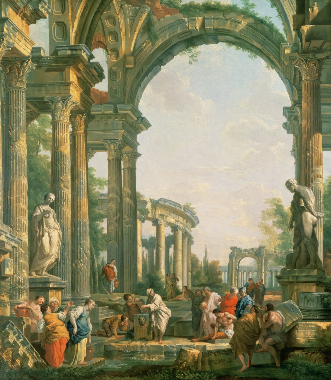 Klassiska ruiner, 1700-tal av Giovanni Paolo Pannini