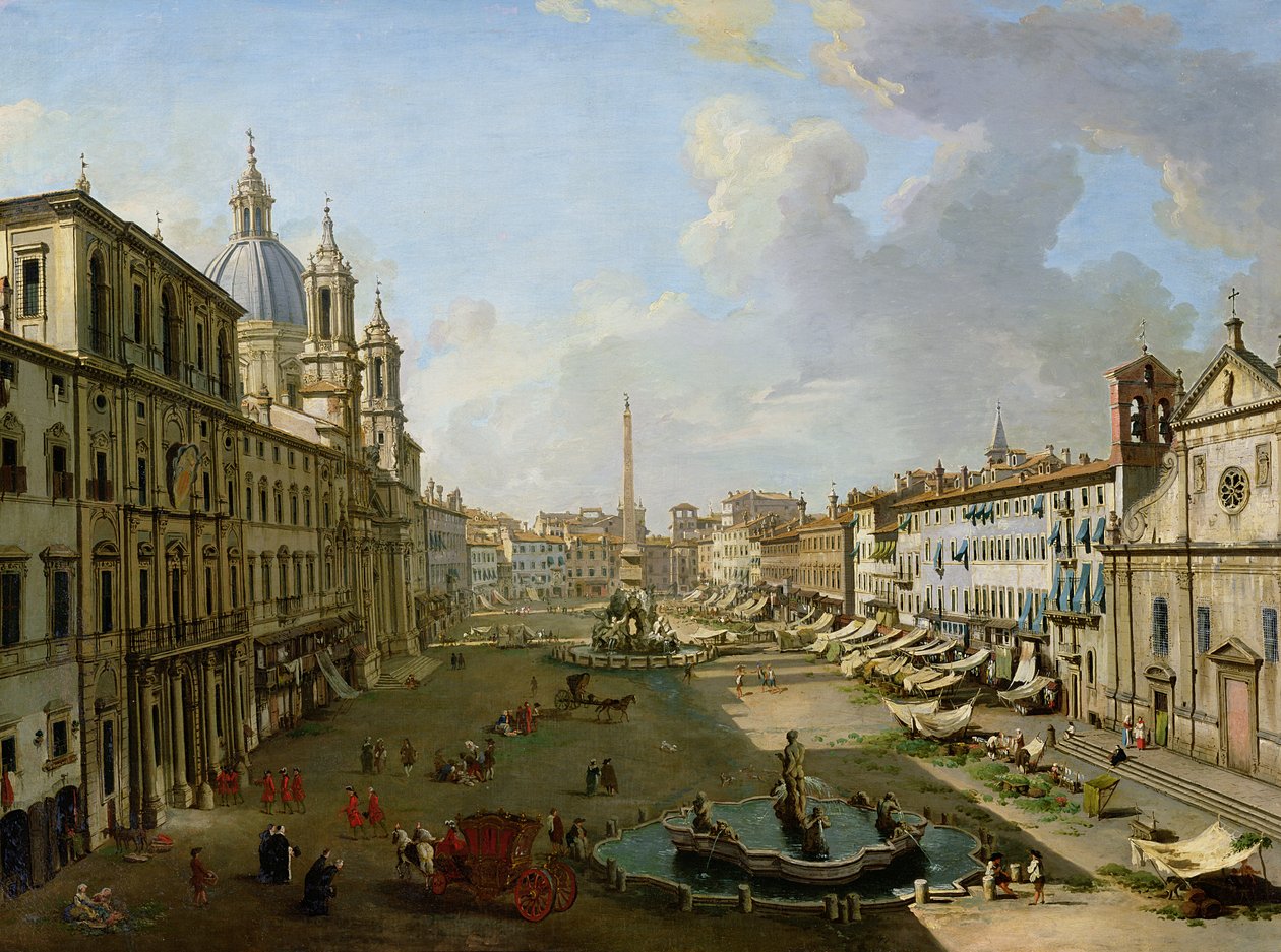 Na taia le Piazza Navona i Roma av Giovanni Paolo Pannini
