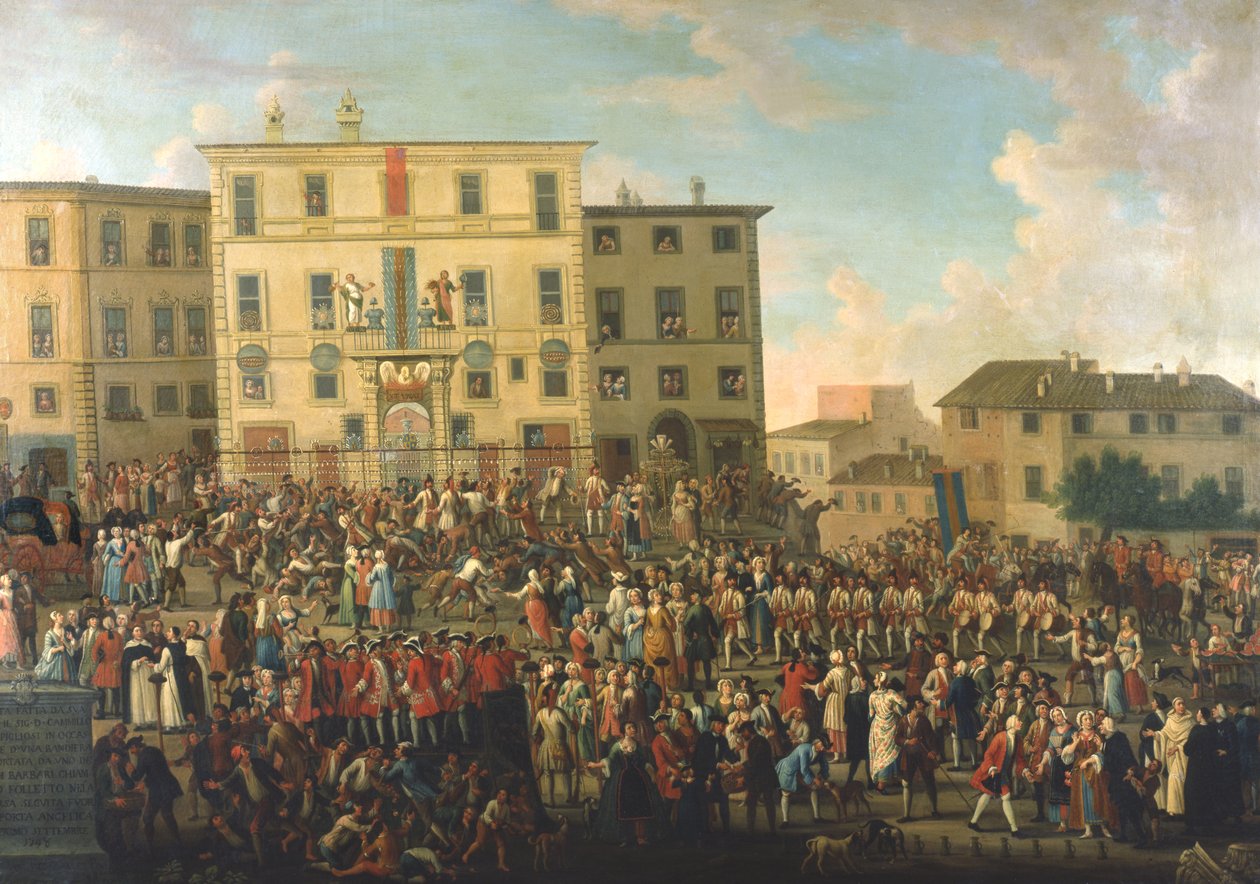 Festival i trädgården på Palazzo Rospigliosi av Giovanni Reder