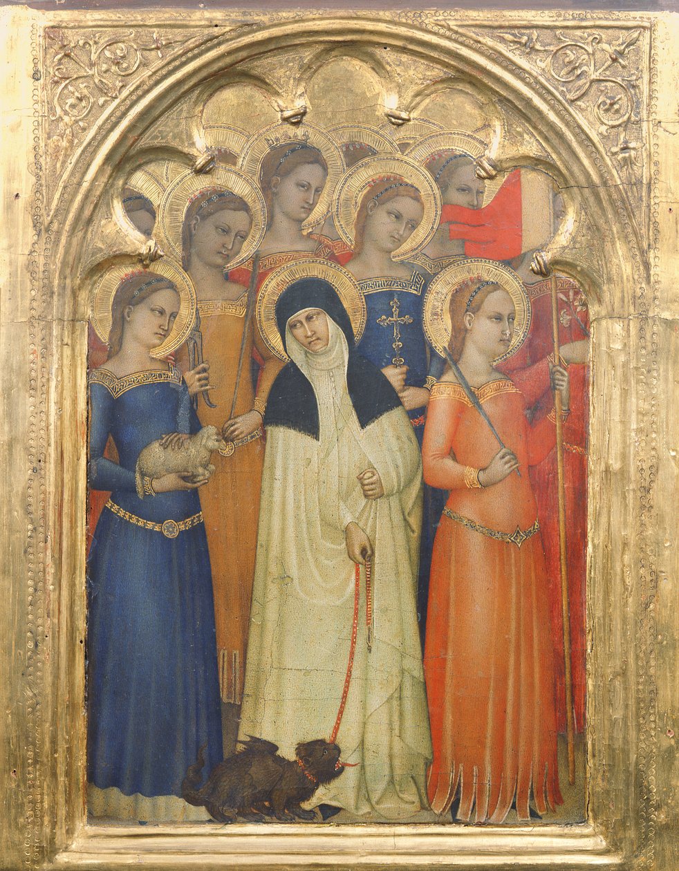 Predella-panel av den heliga Lucy med helgon, 1350-60 (tempera på panel) av Giovanni da Milano