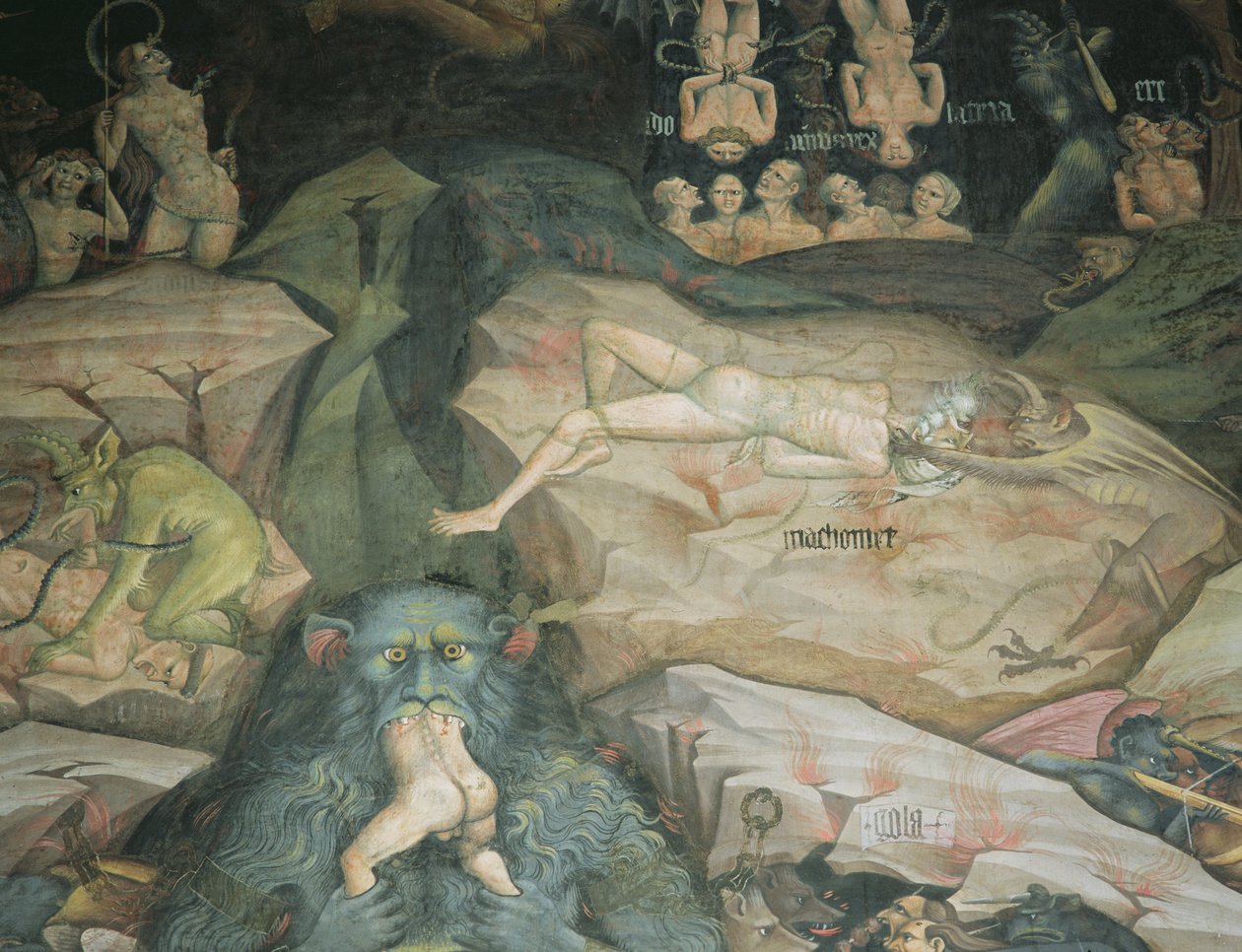 Scener från "Inferno" av Giovanni da Modena