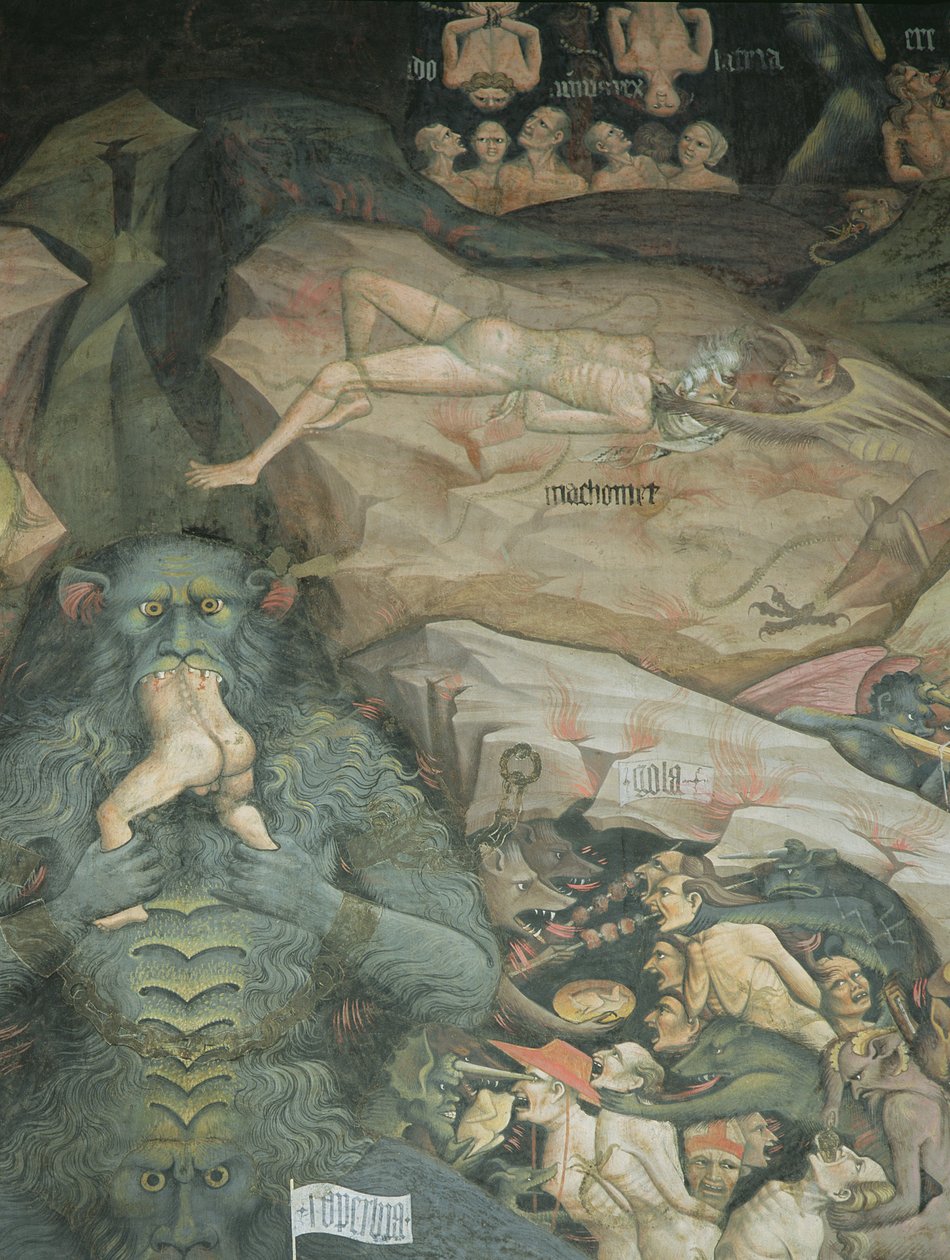 Scener från "Inferno" av Giovanni da Modena
