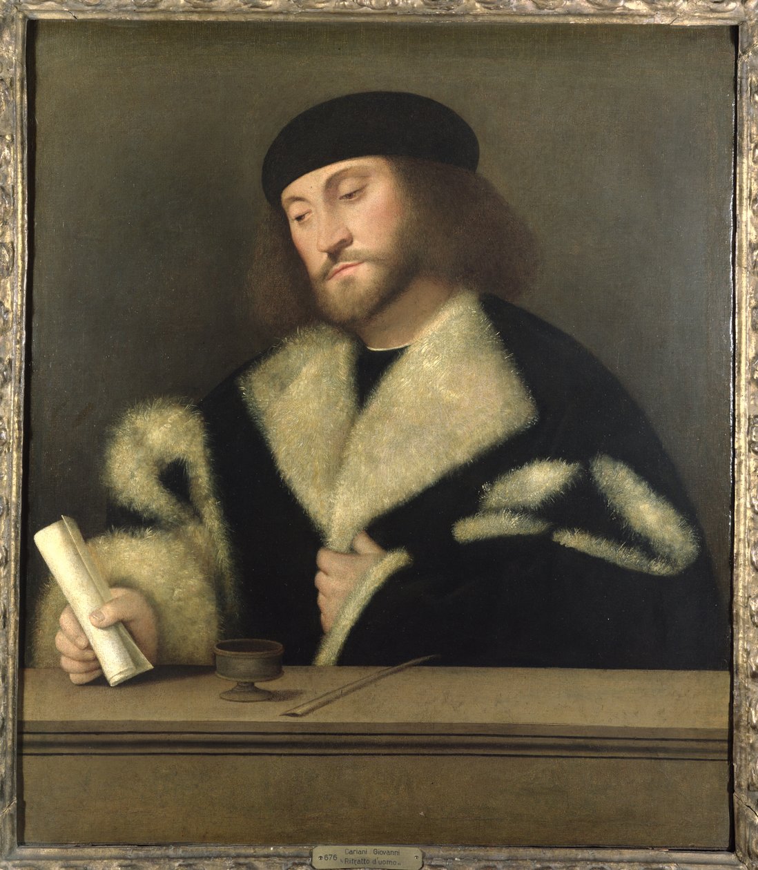 Porträtt av en man av Giovanni de Busi Cariani
