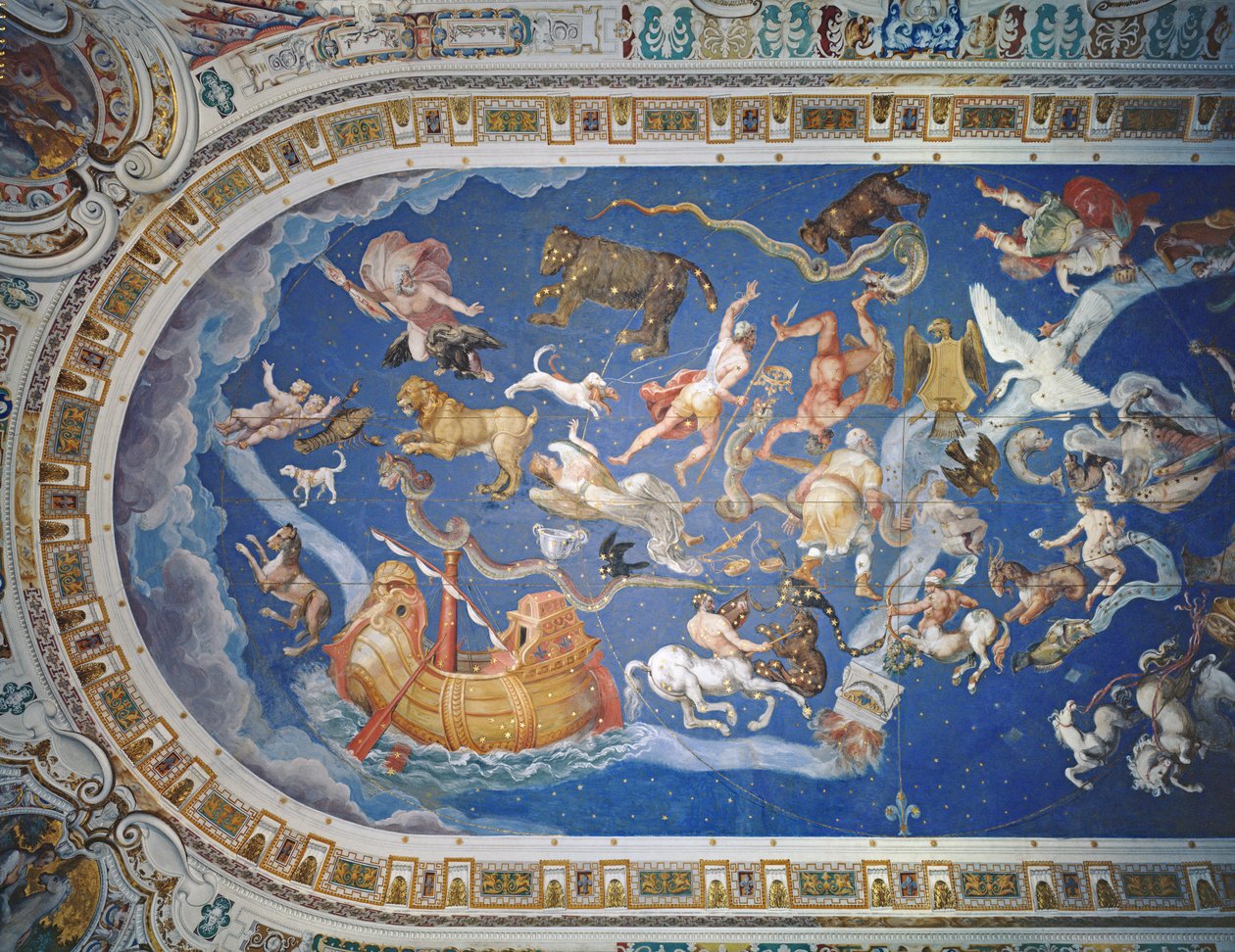 Astrologiskt tak, i Sala del Mappamondo av Giovanni de Vecchi