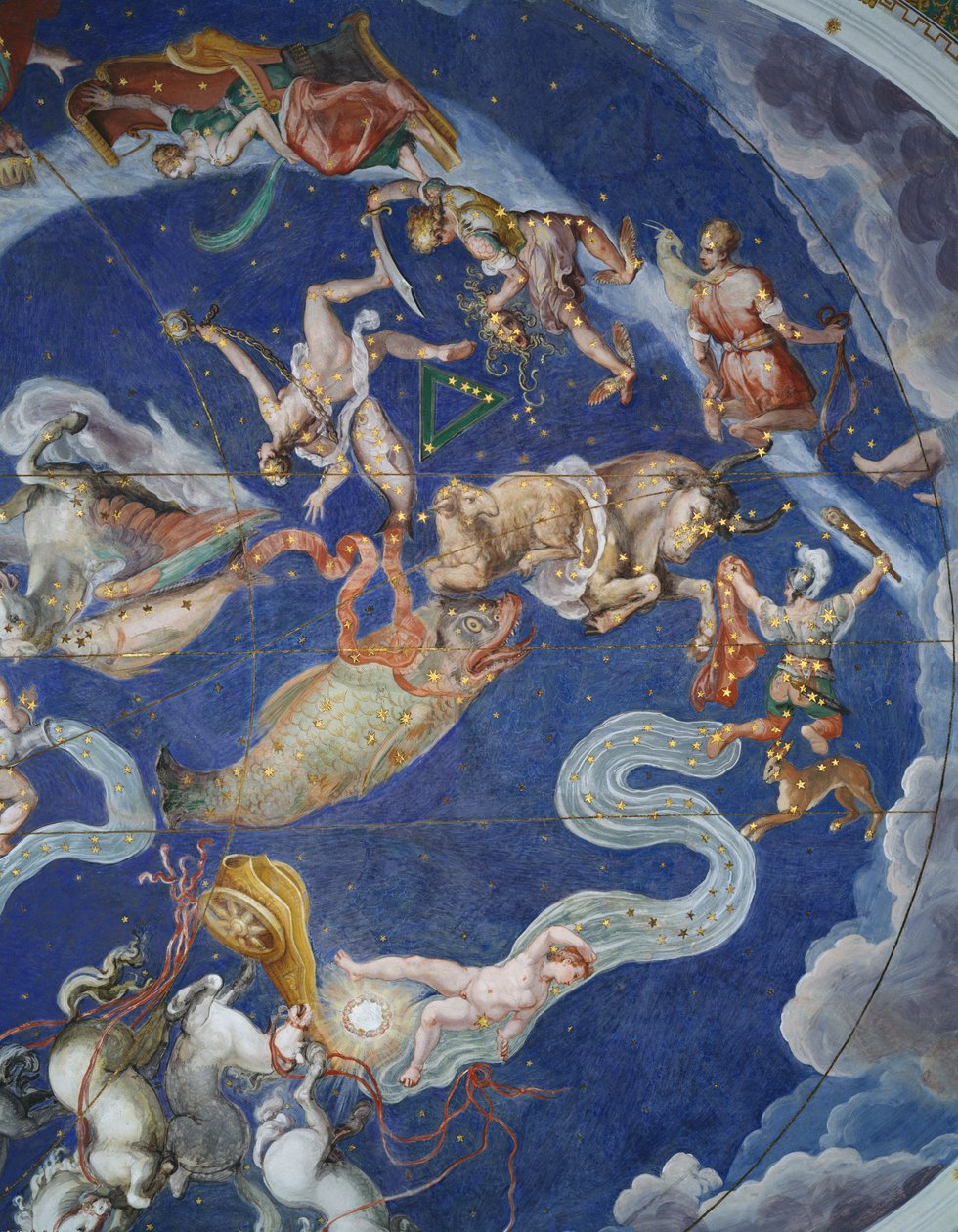 Astrologiskt tak, i Sala del Mappamondo av Giovanni de Vecchi