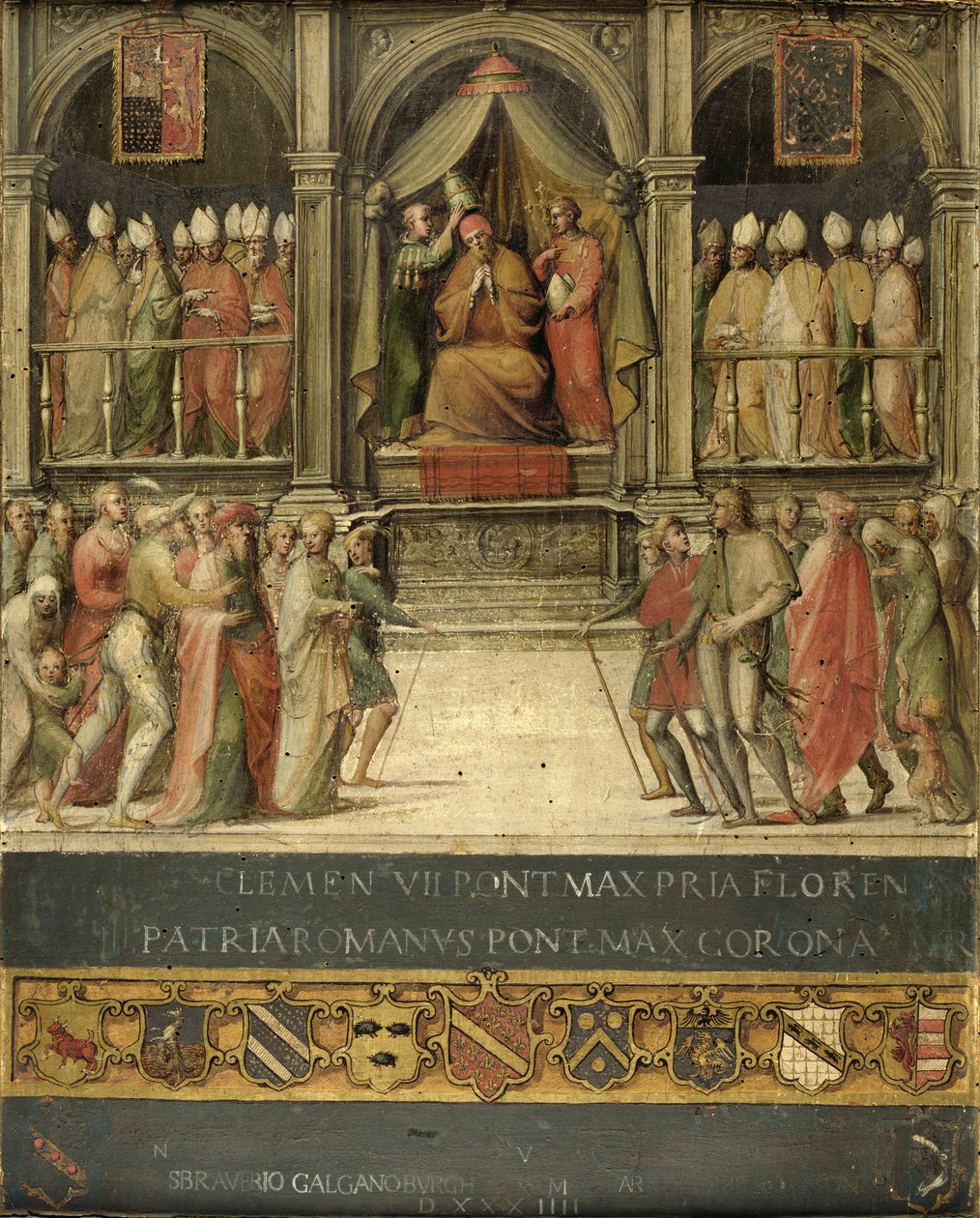 Kröningen av påven Paulus II (1417-71) 1534 av Giovanni di Lorenzo Cini
