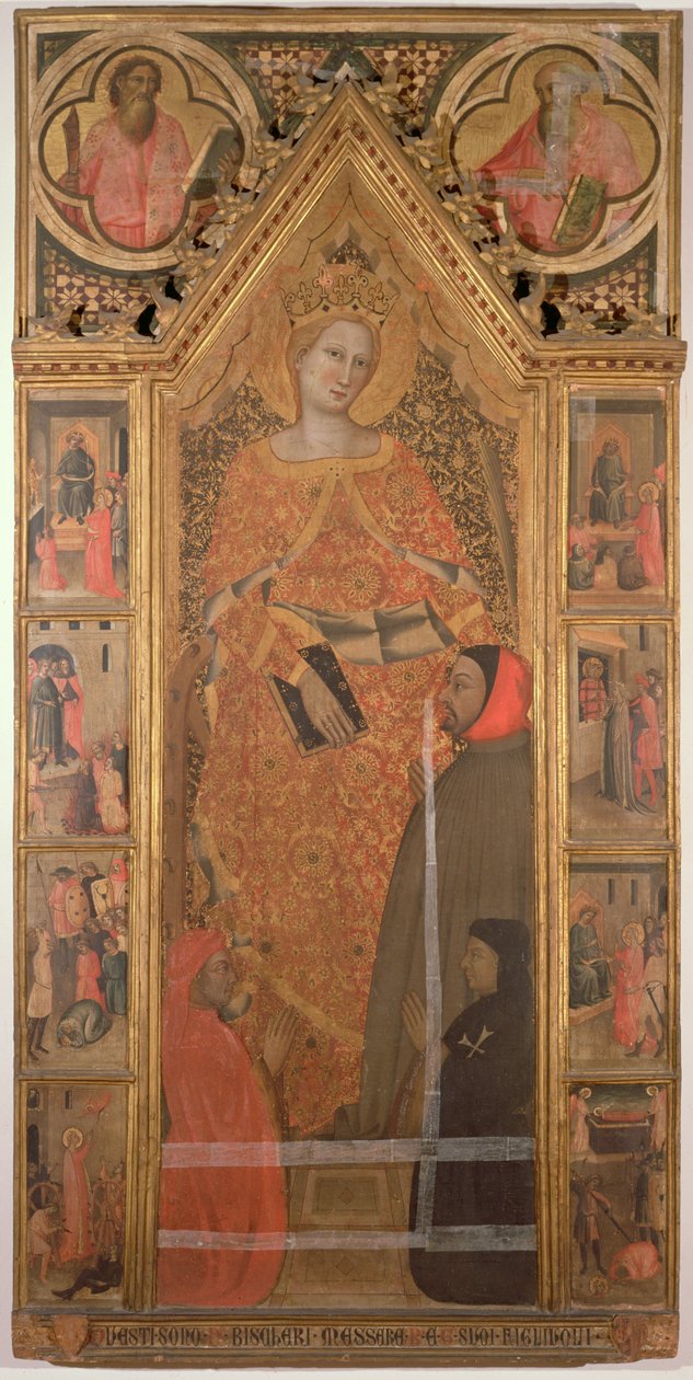 Den heliga Katarina av Alexandria (tempera på panel) av Giovanni di Niccolo del Biondo