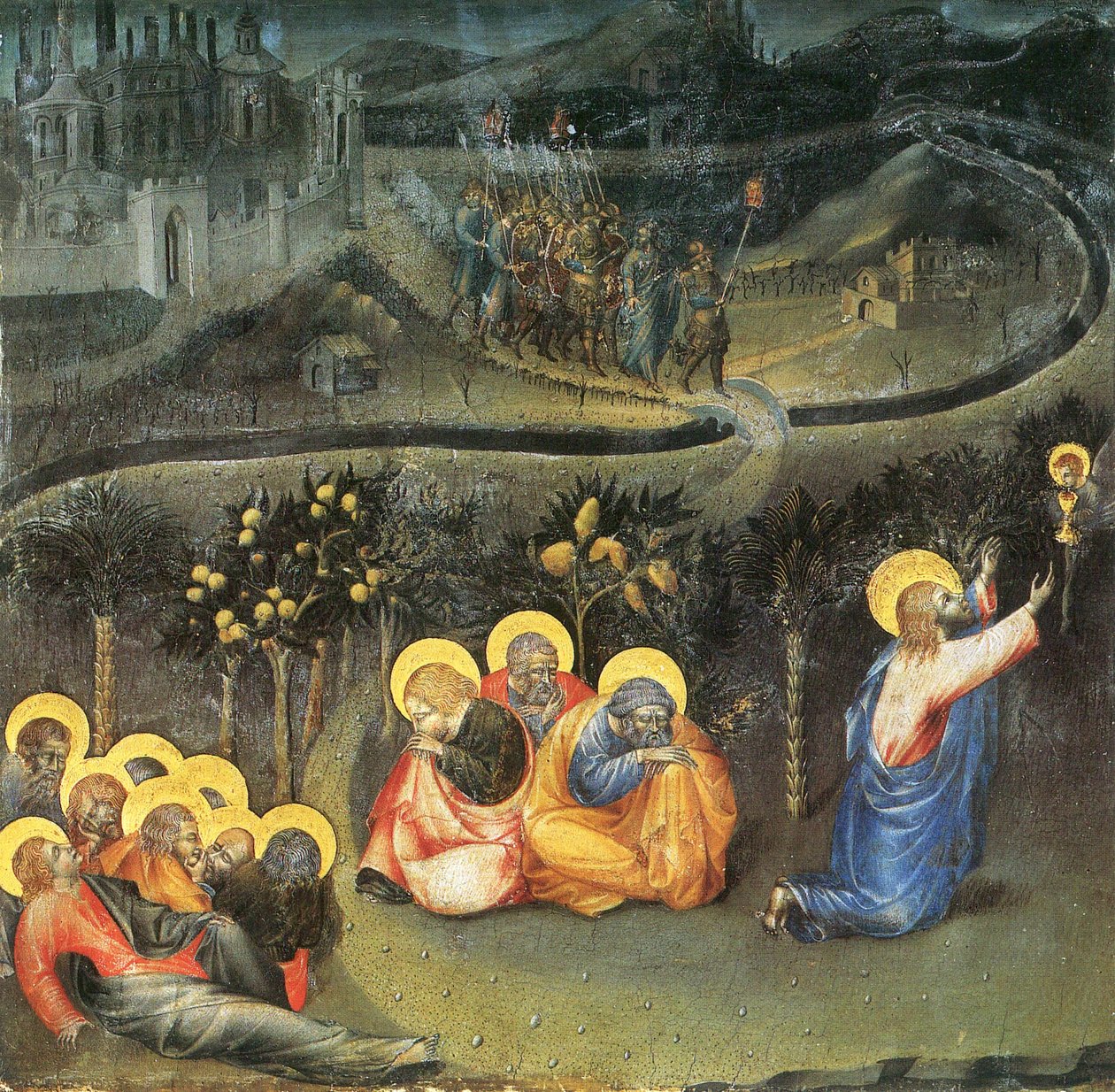 Christus im garten Gethsemane Johannes Paulus av Giovanni di Paolo