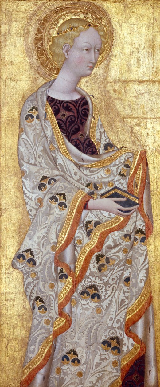 Saint Catherine, c.1435-40 (tempera & lau auro i luga o laupapa)swed av Giovanni di Paolo di Grazia