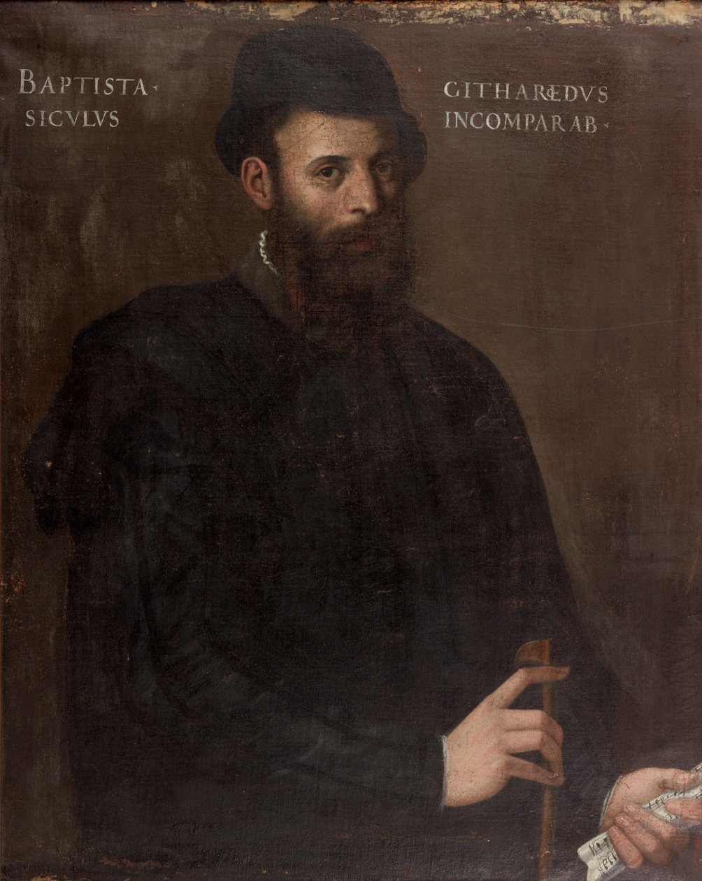 Musikern olja på duk av Giovanni Battista Moroni