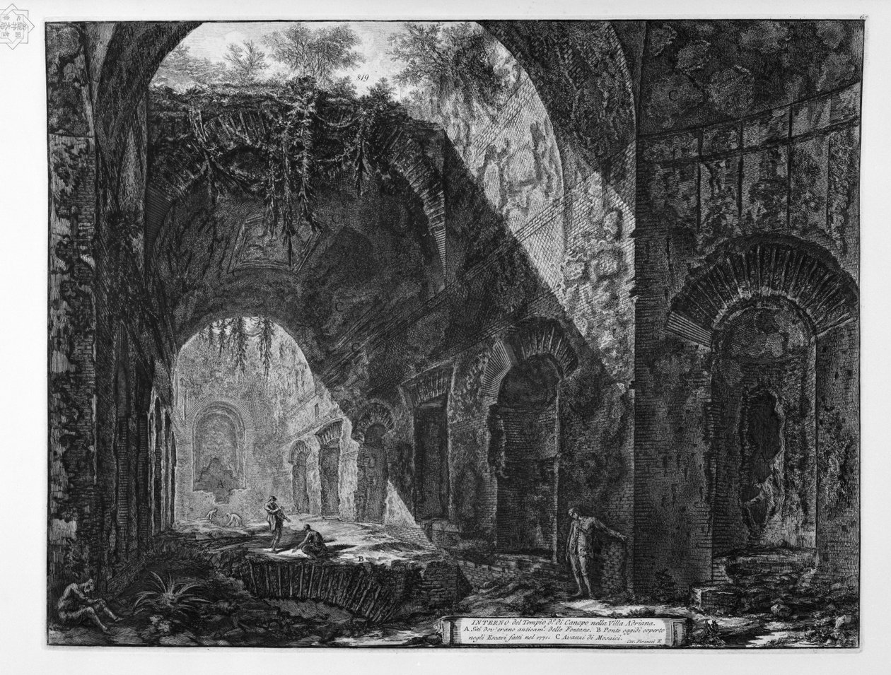 INTERNO del Tempio d.o di Canopo nella Villa Adriana av Giovanni Battista Piranesi