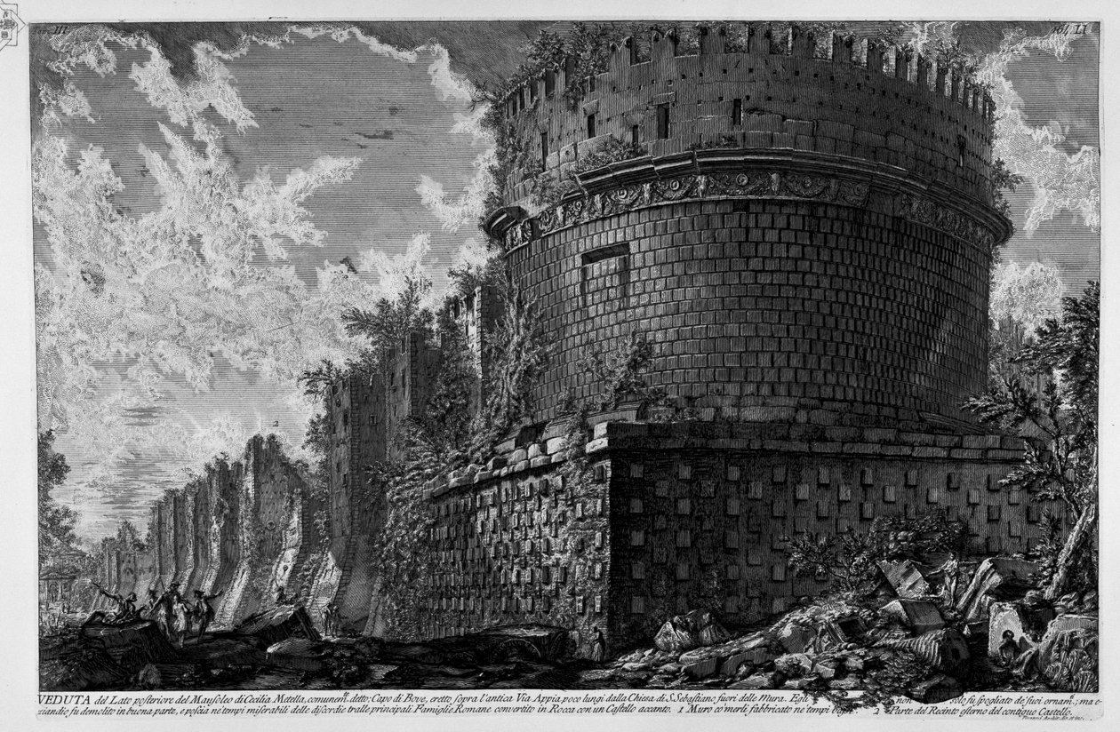 Mausoleum of Cecilia Metella av Giovanni Battista Piranesi