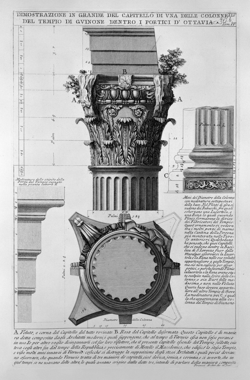 Portico di Ottavia av Giovanni Battista Piranesi