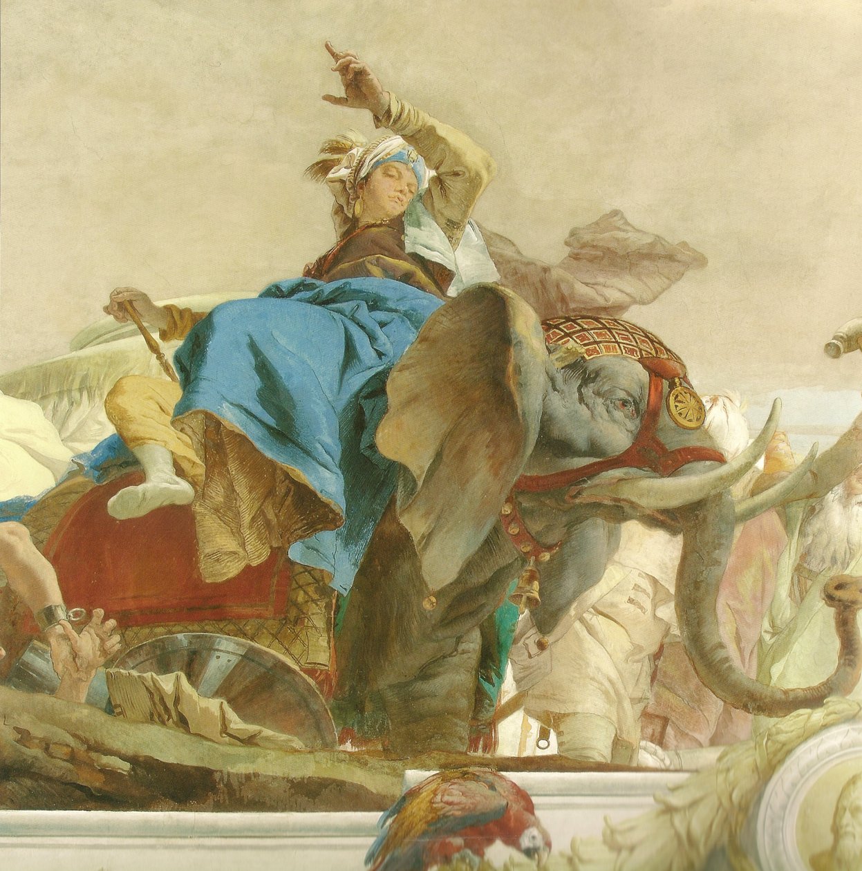 Deckenfresko im Treppenhaus der Würzburger Residenz, Detail av Giovanni Battista Tiepolo