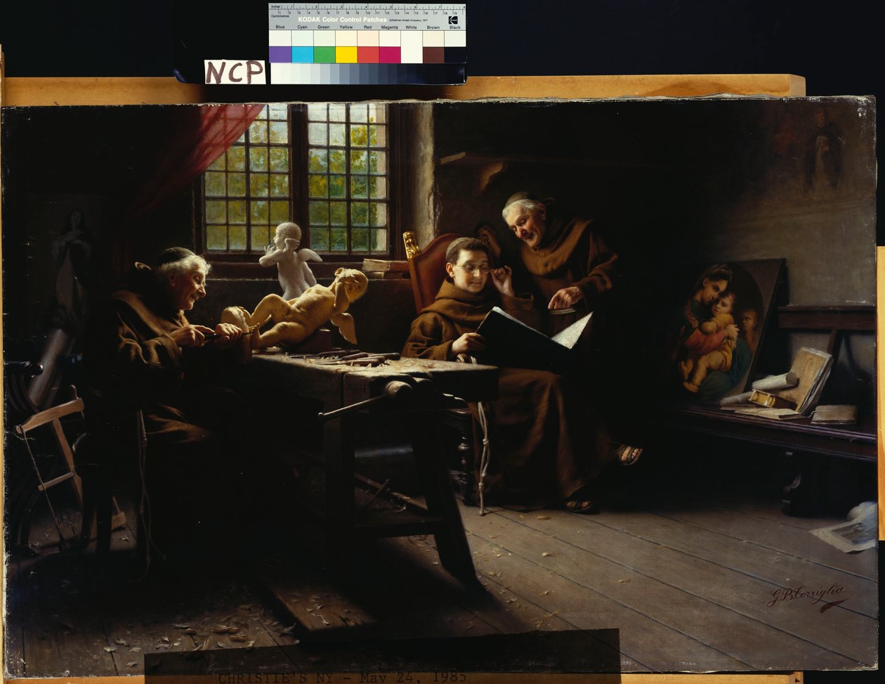 I verkstaden (olja på duk) av Giovanni Battista Torriglia