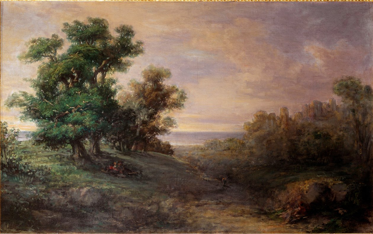 De stora trädmålningen av Giovanni Carnovali dit il Piccio (1804-1873) 1850 Galleria d