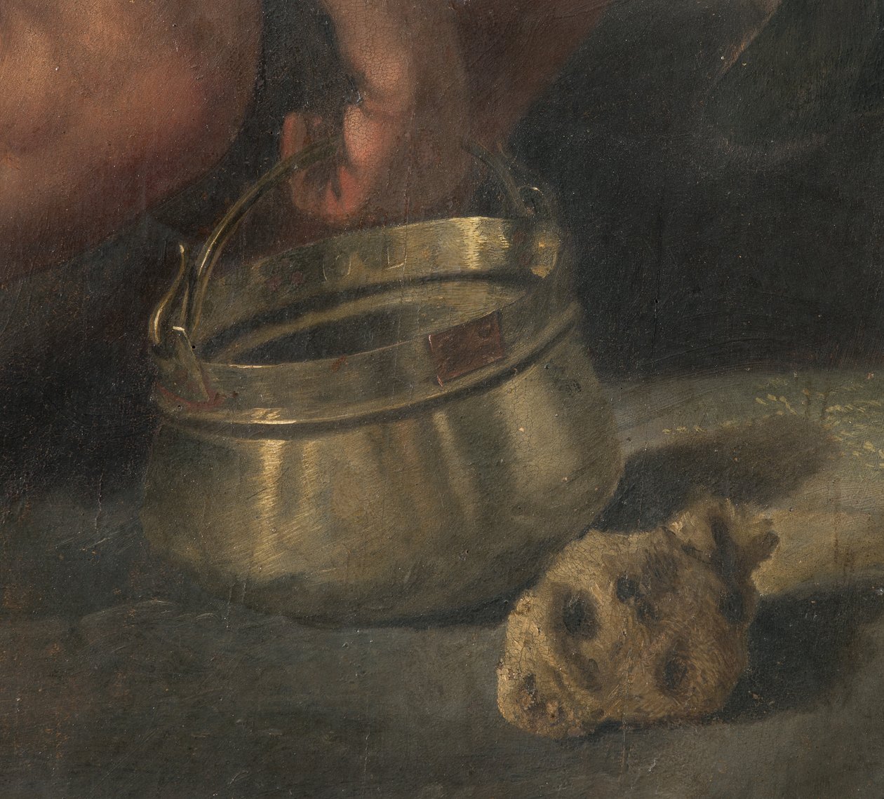 Korsfästelse, detalj (fresk överförd ombord) (detalj av 3704290) av Giovanni (fl.1537 d.c.1570) Fratino