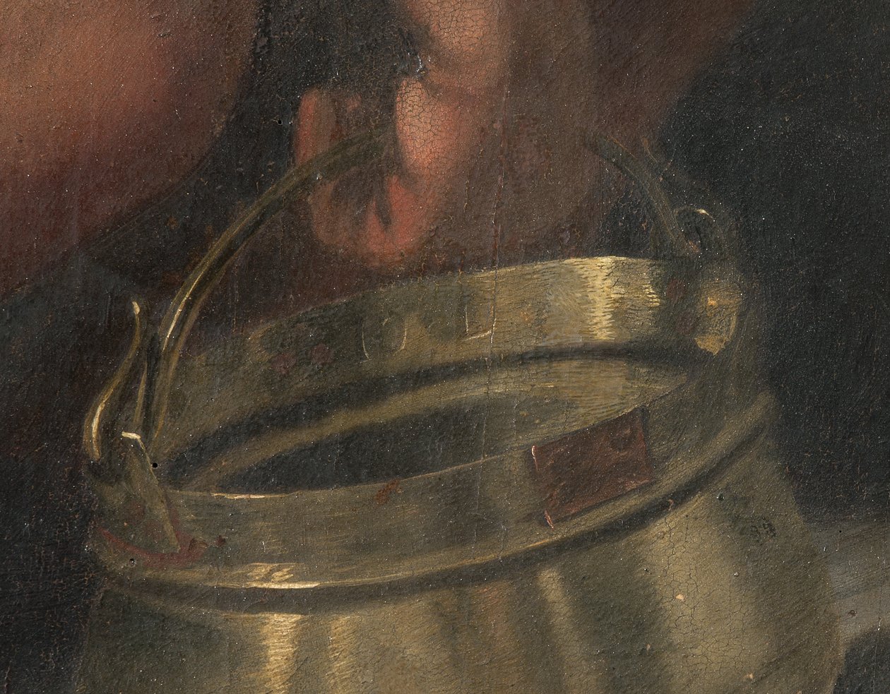 Korsfästelse, detalj (fresk överförd ombord) (detalj av 3704290) av Giovanni (fl.1537 d.c.1570) Fratino