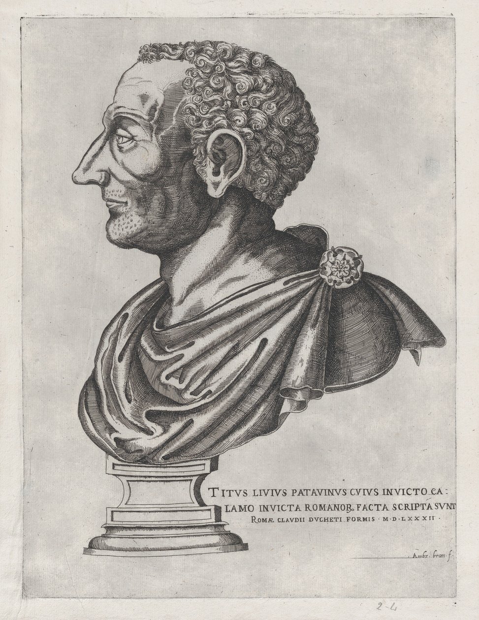 Mirror of Roman Magnificence: Byst av Livius, 1582., 1582. av Giovanni Ambrogio Brambilla