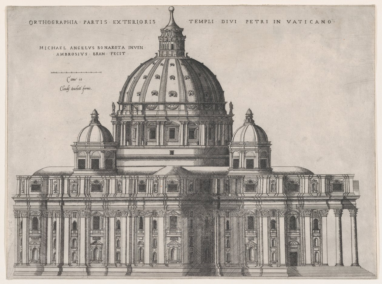 Mirror of Roman Magnificence: St. Peters, 1500-talet., 1500-talet. av Giovanni Ambrogio Brambilla