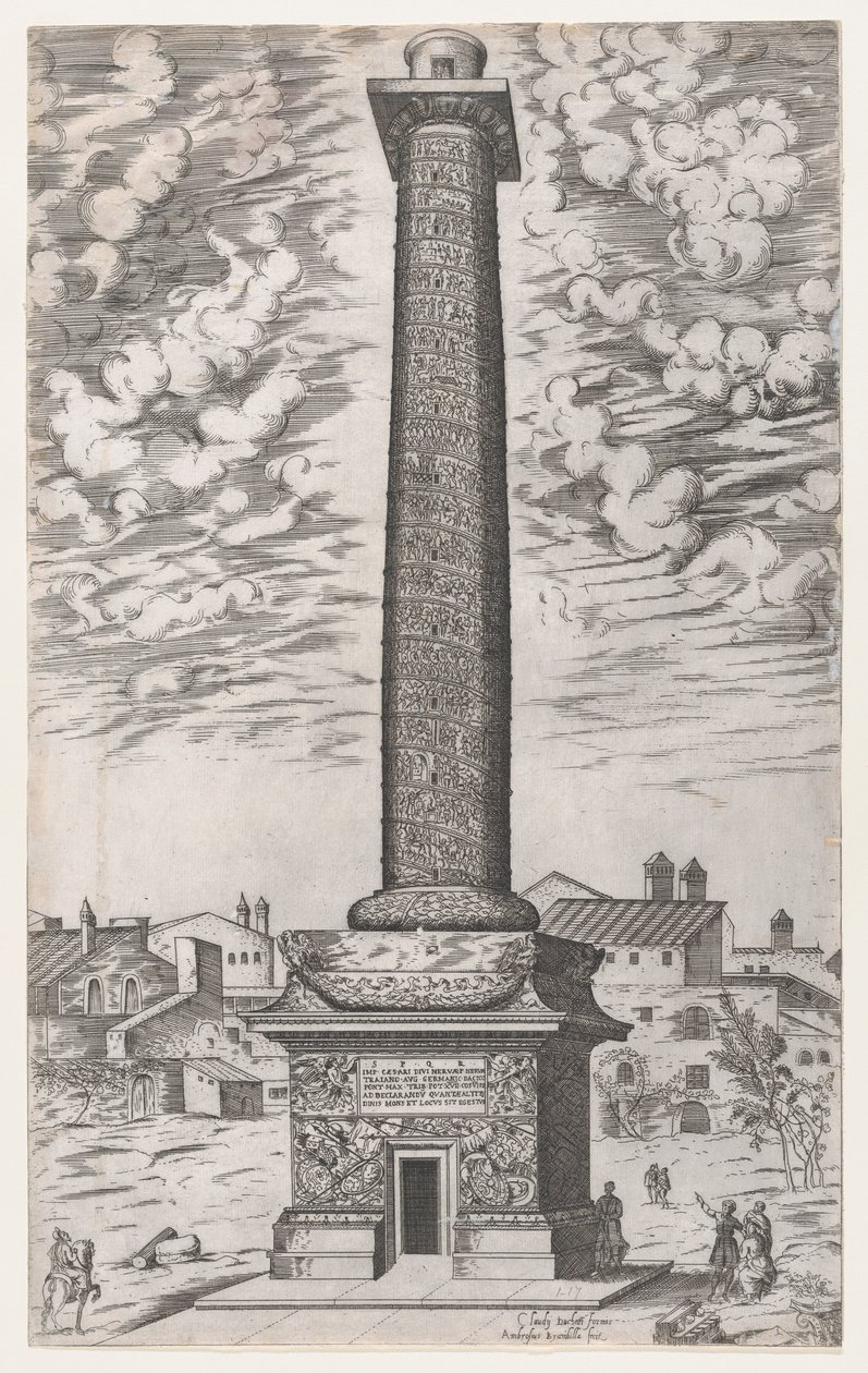 Mirror of Roman Magnificence: Trajanus kolumn, 1581-86., 1581-86. av Giovanni Ambrogio Brambilla