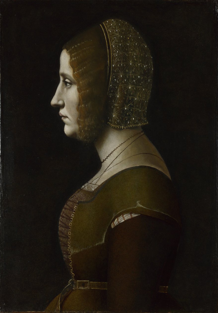 Porträtt av en kvinna i profil, ca. 1495 av Giovanni Ambrogio de Predis