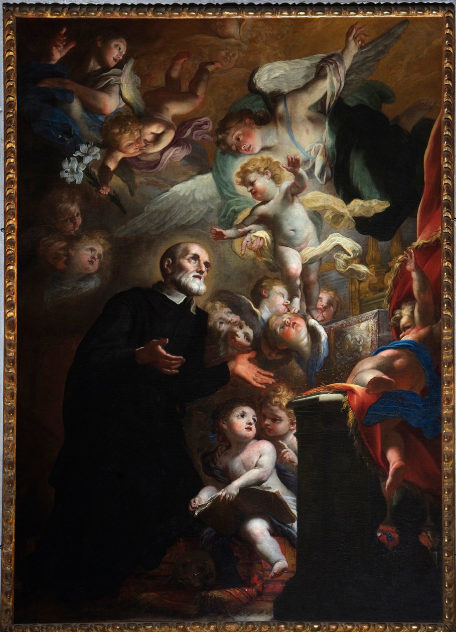 Uppenbarelse av barnet till San Filippo Neri. 1687 (olja på duk) av Giovanni Andrea Carlone