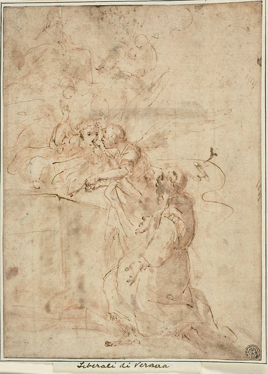 Vision av Saint Francis of Assisi i Portiuncula av Giovanni Andrea Donducci