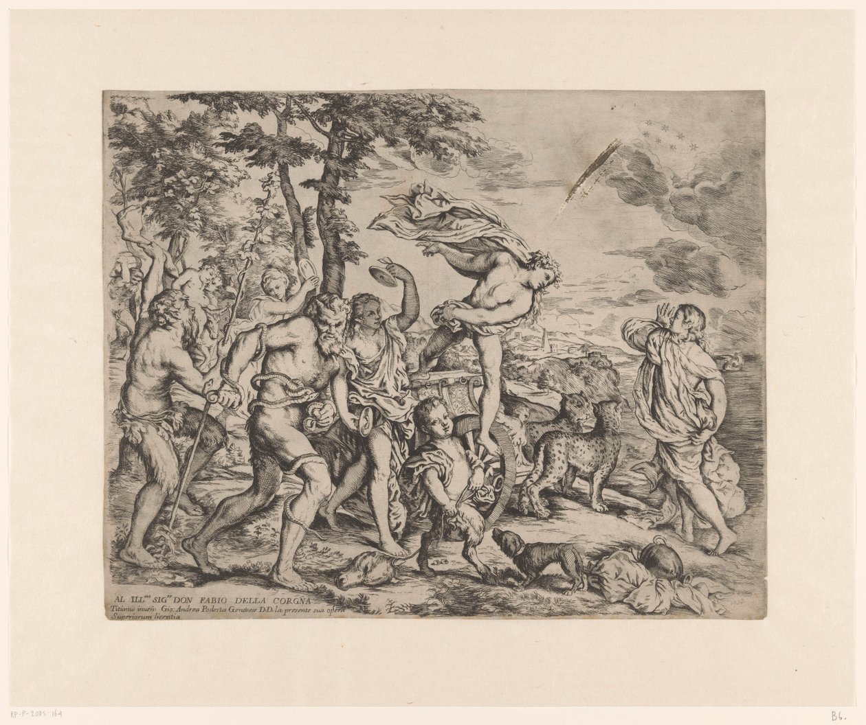 Bacchus träffar Ariadne på Naxos av Giovanni Andrea Podesta