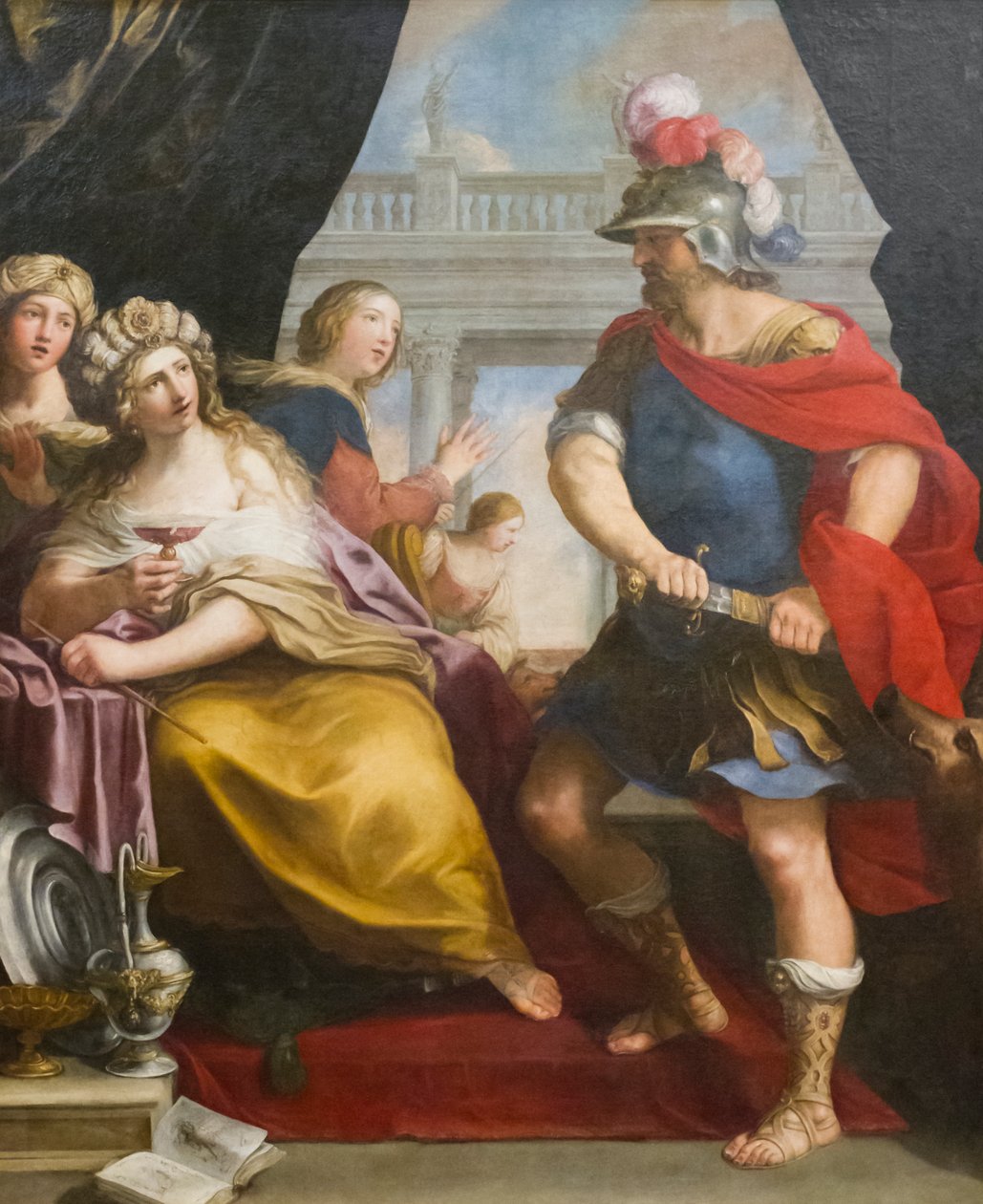 Ulysses och Circe (olja på duk) av Giovanni Andrea Sirani