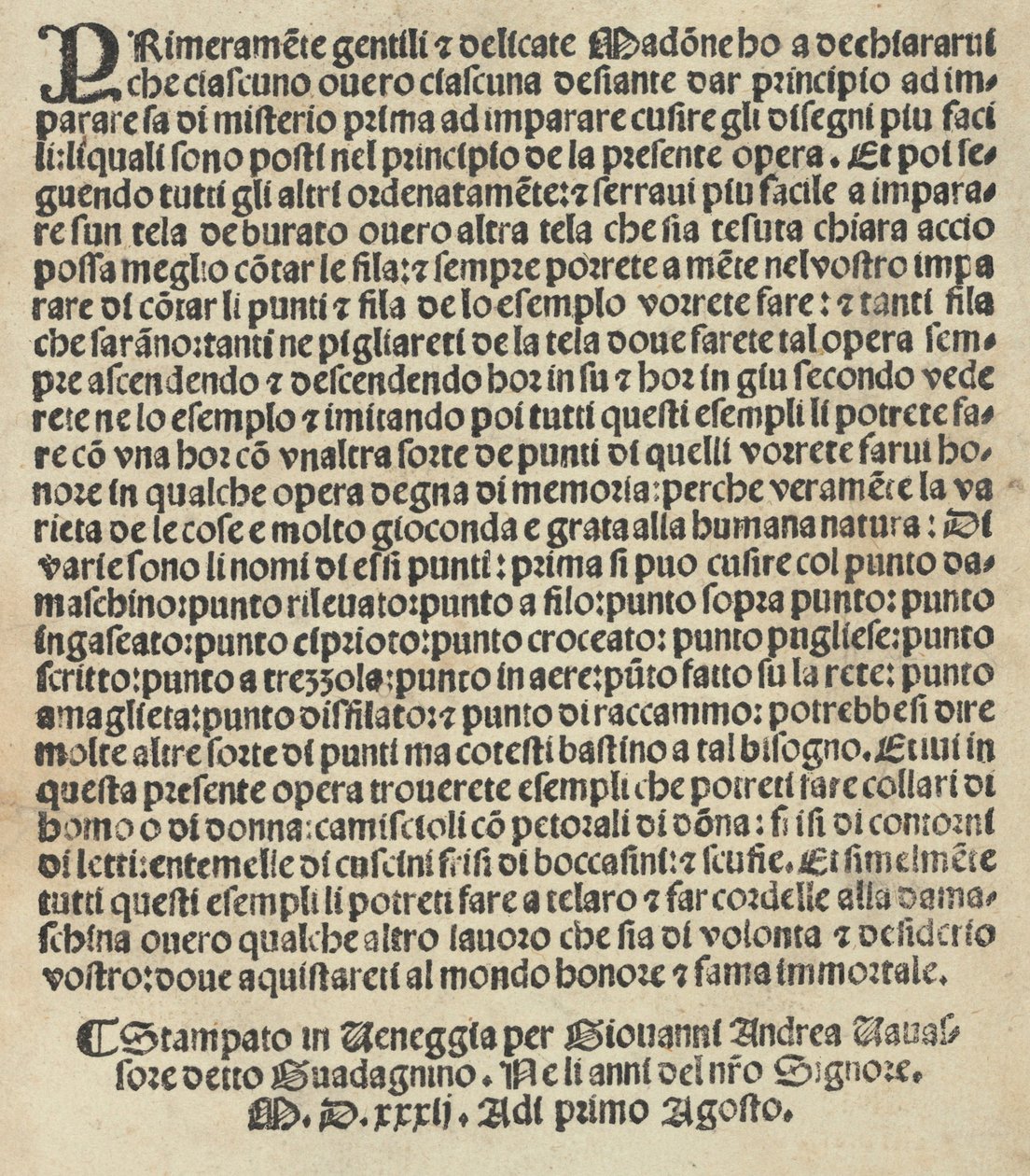Exemplar av Lauori ..., sida 14 tergo, 1 augusti 1532 av Giovanni Andrea Vavassore