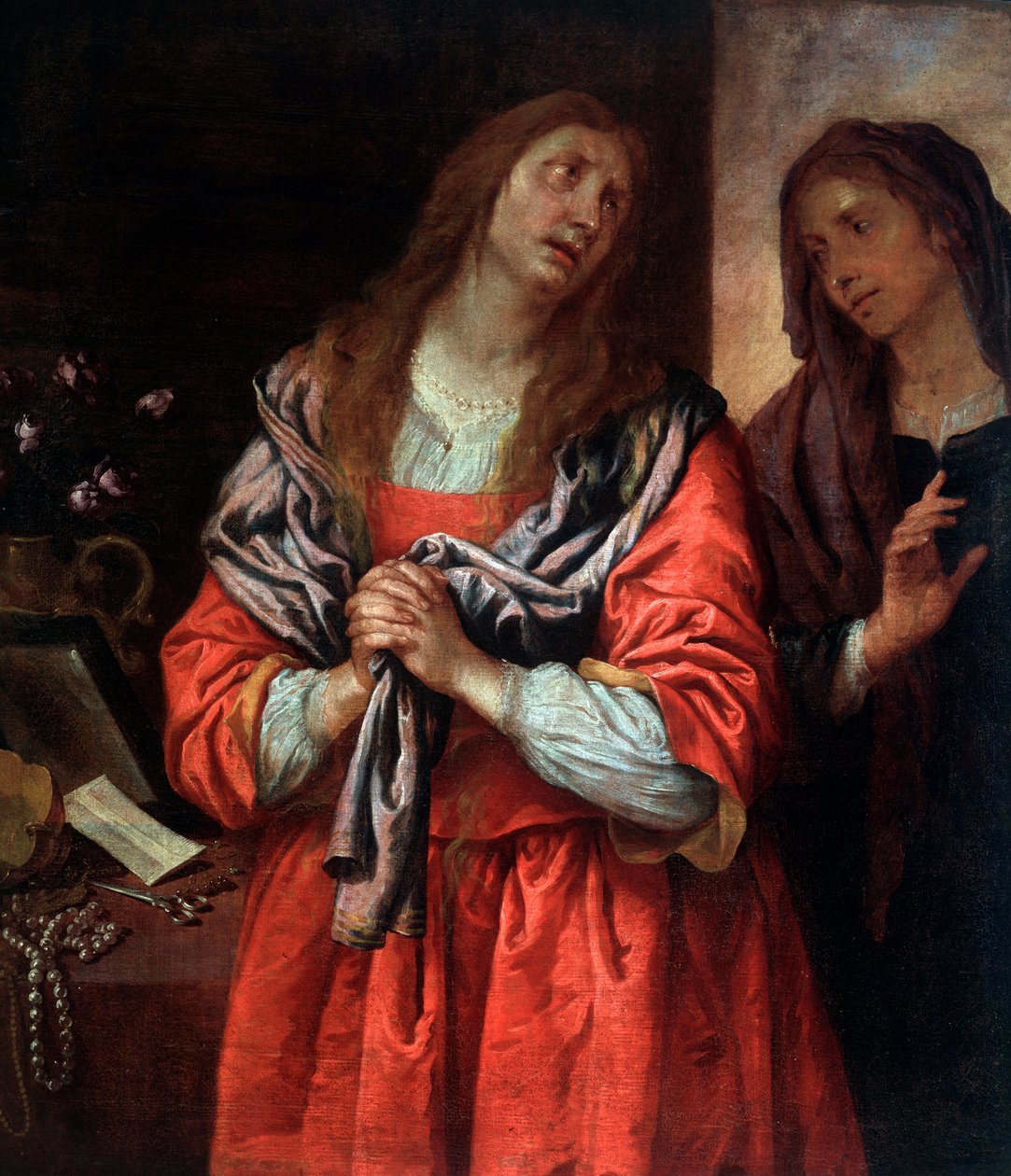 Mary och Martha (målning, ca 1640) av Giovanni Andrea di Ferrari
