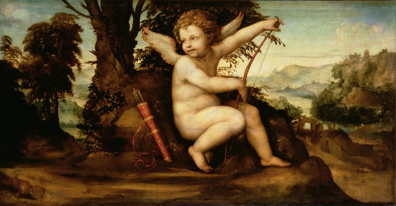 Amor i ett landskap, ca 1510 av Giovanni Antonio Bazzi Sodoma