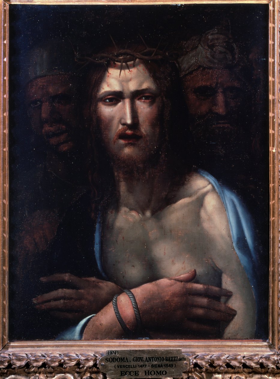 Ecce homo - olja på trä av Giovanni Antonio Bazzi Sodoma