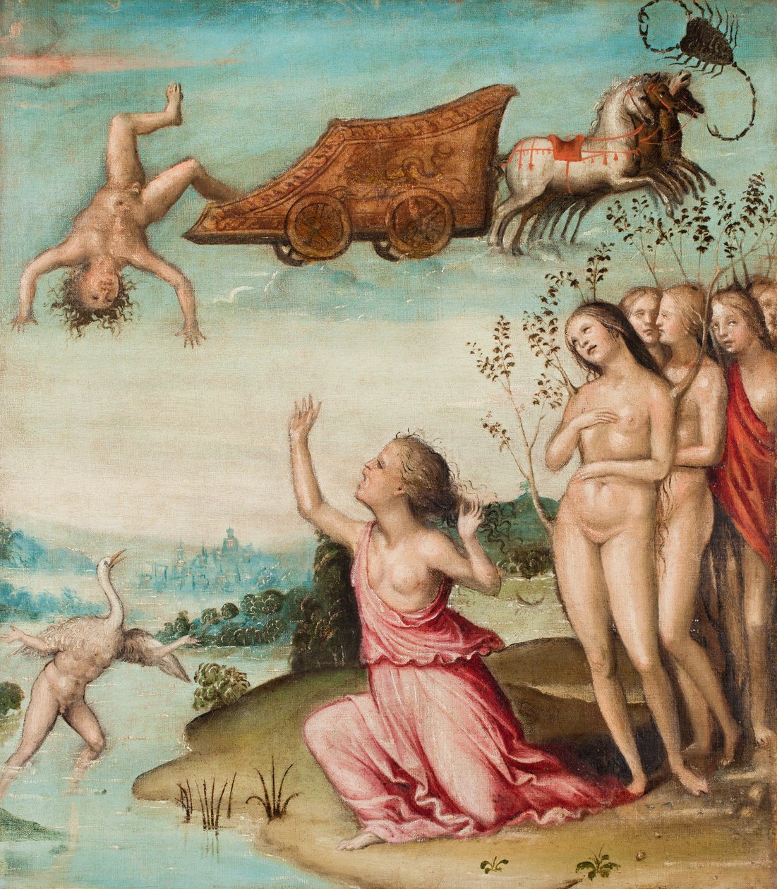 The Fall of Phaeton, efter 1500 (olja på duk) av Giovanni Antonio Bazzi Sodoma