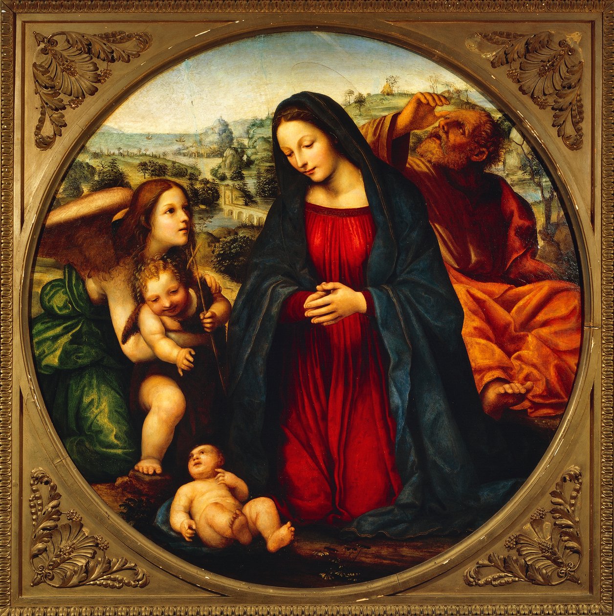 Den heliga familjen, av Giovanni Antonio Bazzi, känd som Sodom (1477-1549) av Giovanni Antonio Bazzi Sodoma