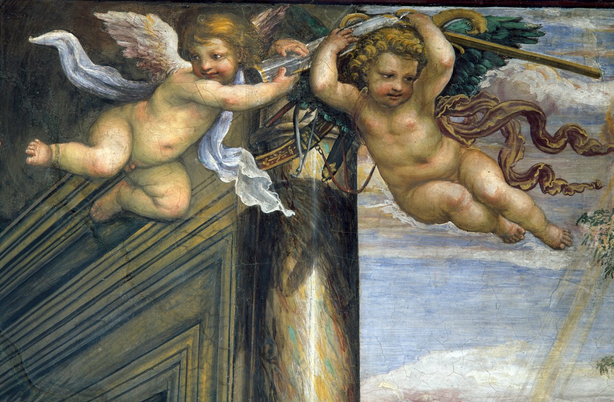 Sala delle Nozze di Alessandro e Rossana Hall av Alexander den stores bröllop 356-323 f.Kr av Giovanni Antonio Bazzi Sodoma