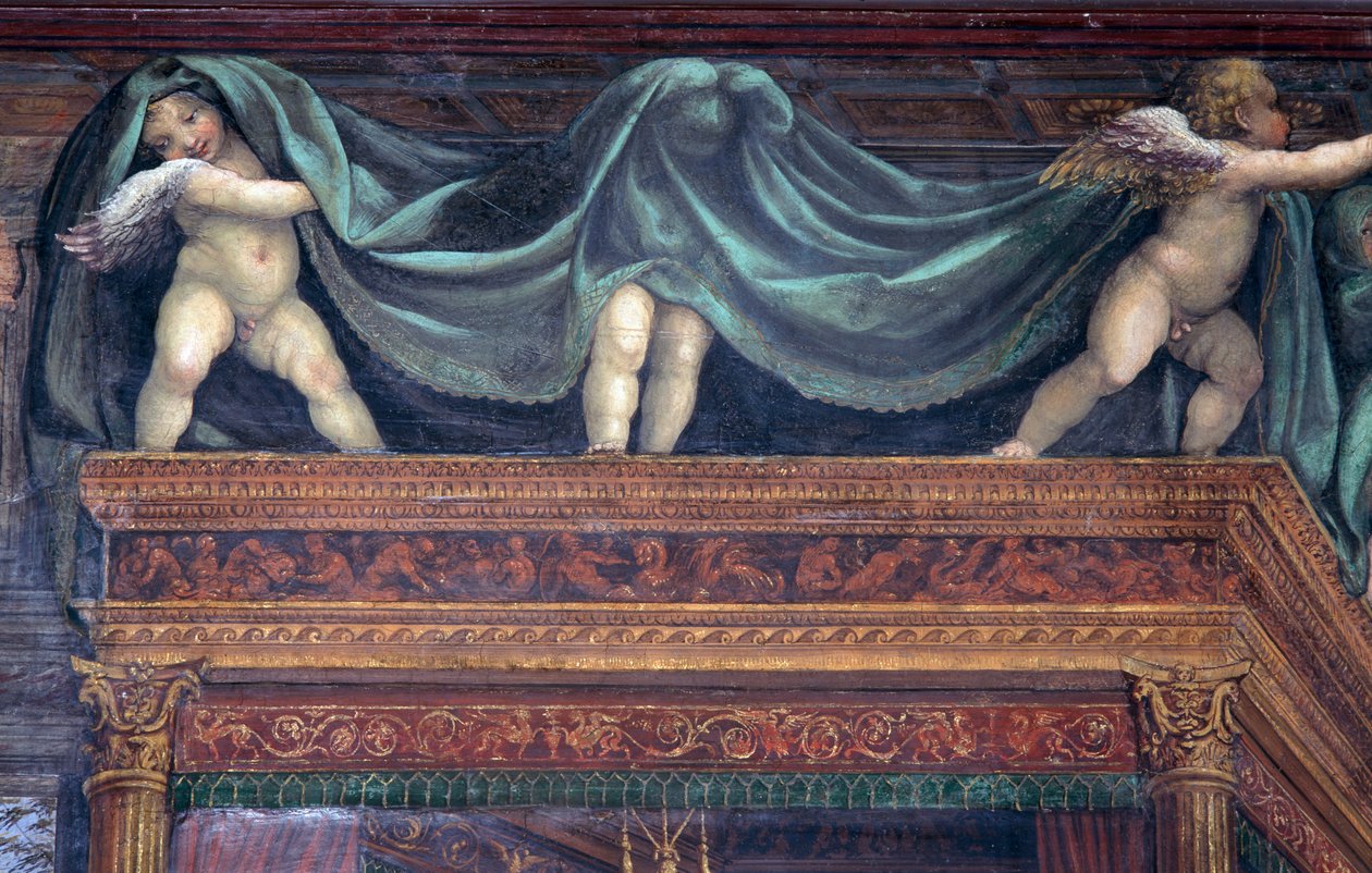 Sala delle Nozze di Alessandro e Rossana Hall av Alexander den stores bröllop 356-323 f.Kr av Giovanni Antonio Bazzi Sodoma