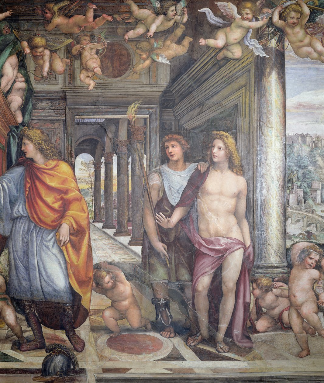 Sala delle Nozze di Alessandro e Rossana Hall av Alexander den stores bröllop 356-323 f.Kr av Giovanni Antonio Bazzi Sodoma